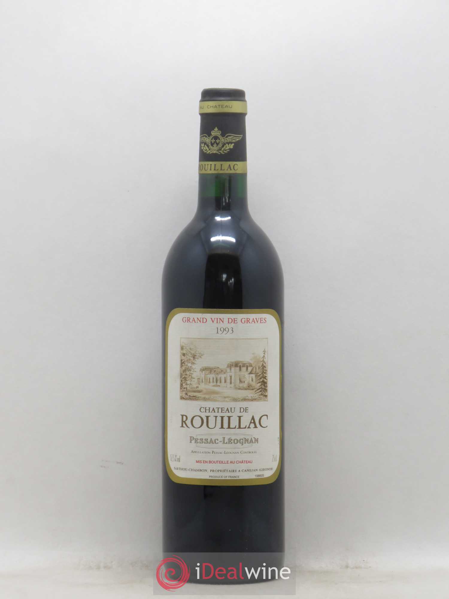 Château de Rouillac 1993 - Posten von 1 Flasche - 0