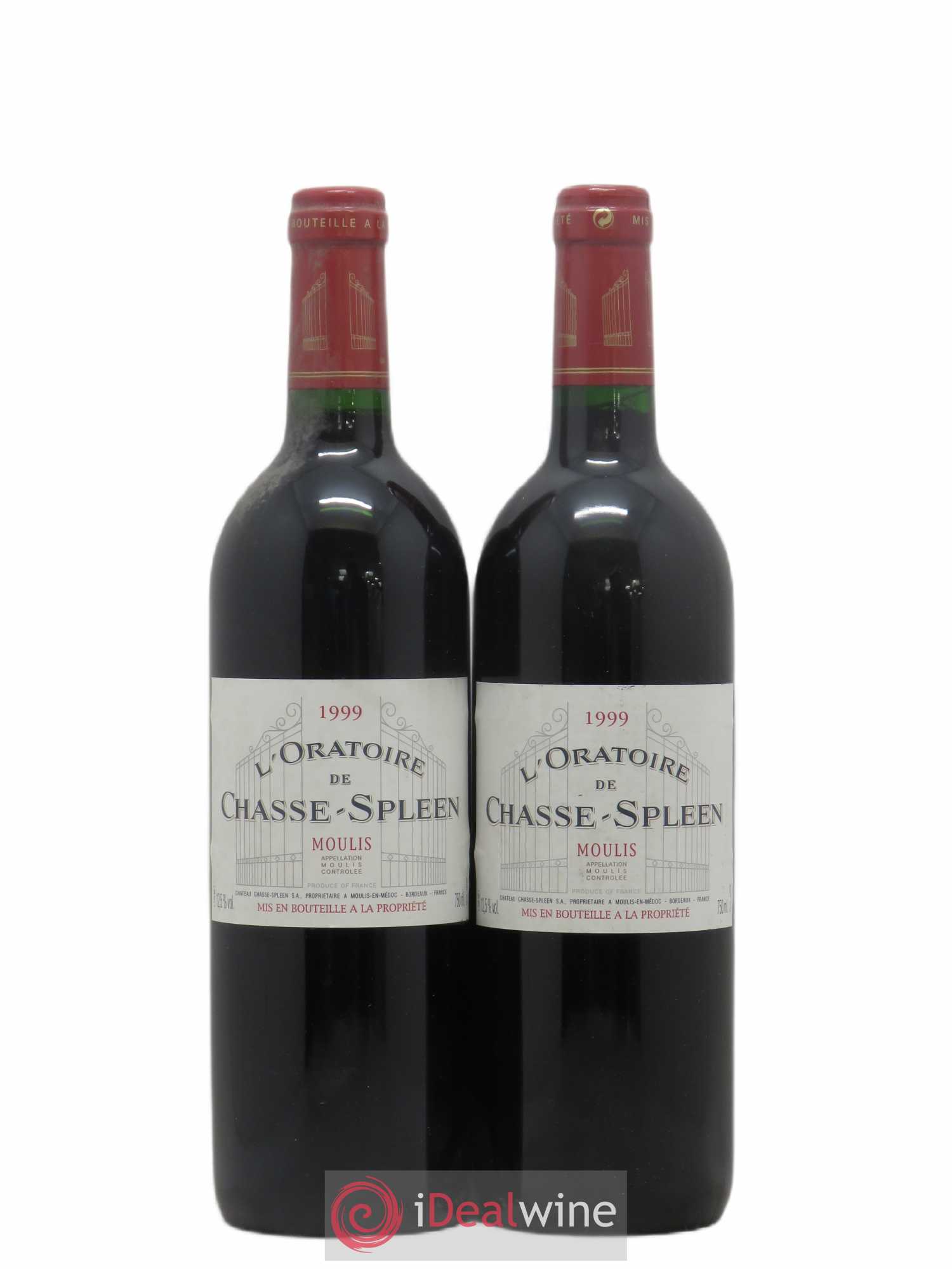 Oratoire de Chasse Spleen Second Vin 1999 - Lot de 2 bouteilles - 0