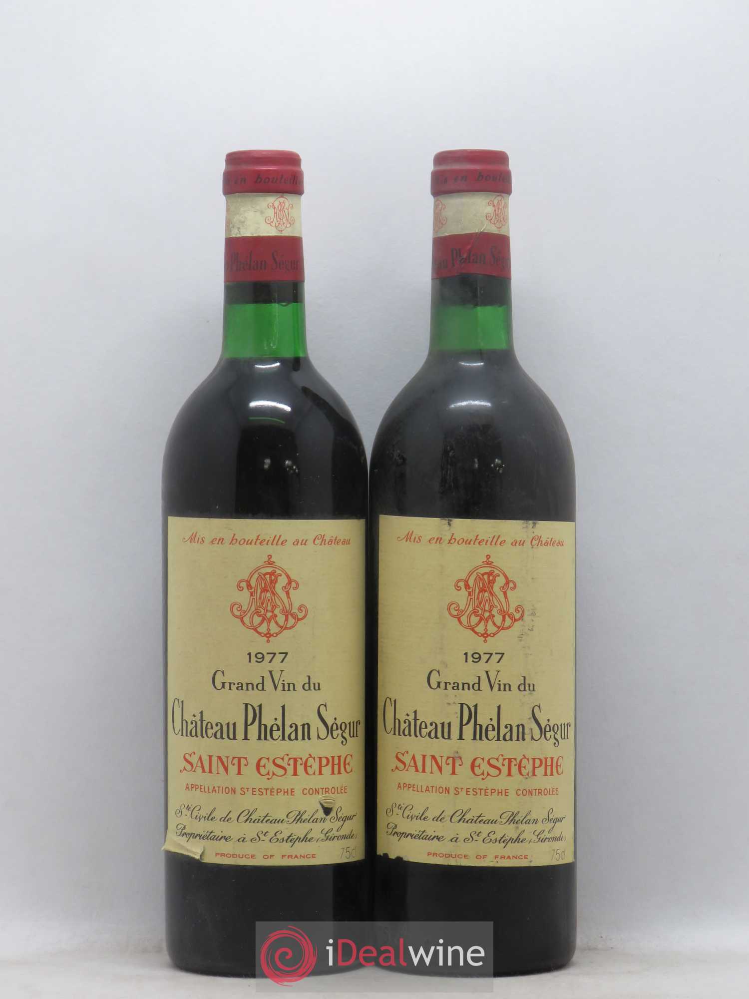 Château Phélan Ségur 1977 - Lot de 2 bouteilles - 0
