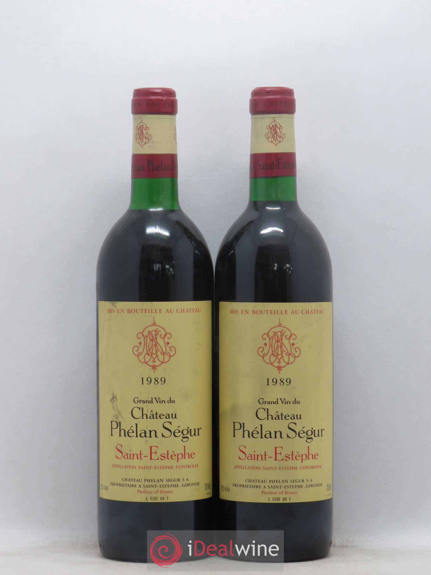 Château Phélan Ségur 1989 - Lot de 2 bouteilles - 0
