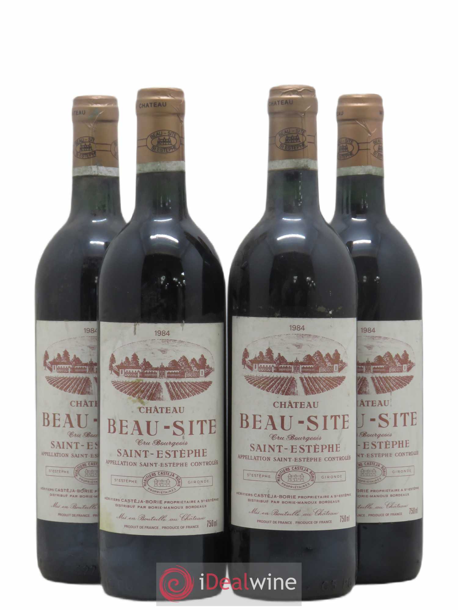 Château Beau Site Cru Bourgeois 1984 - Lot de 4 bouteilles - 0