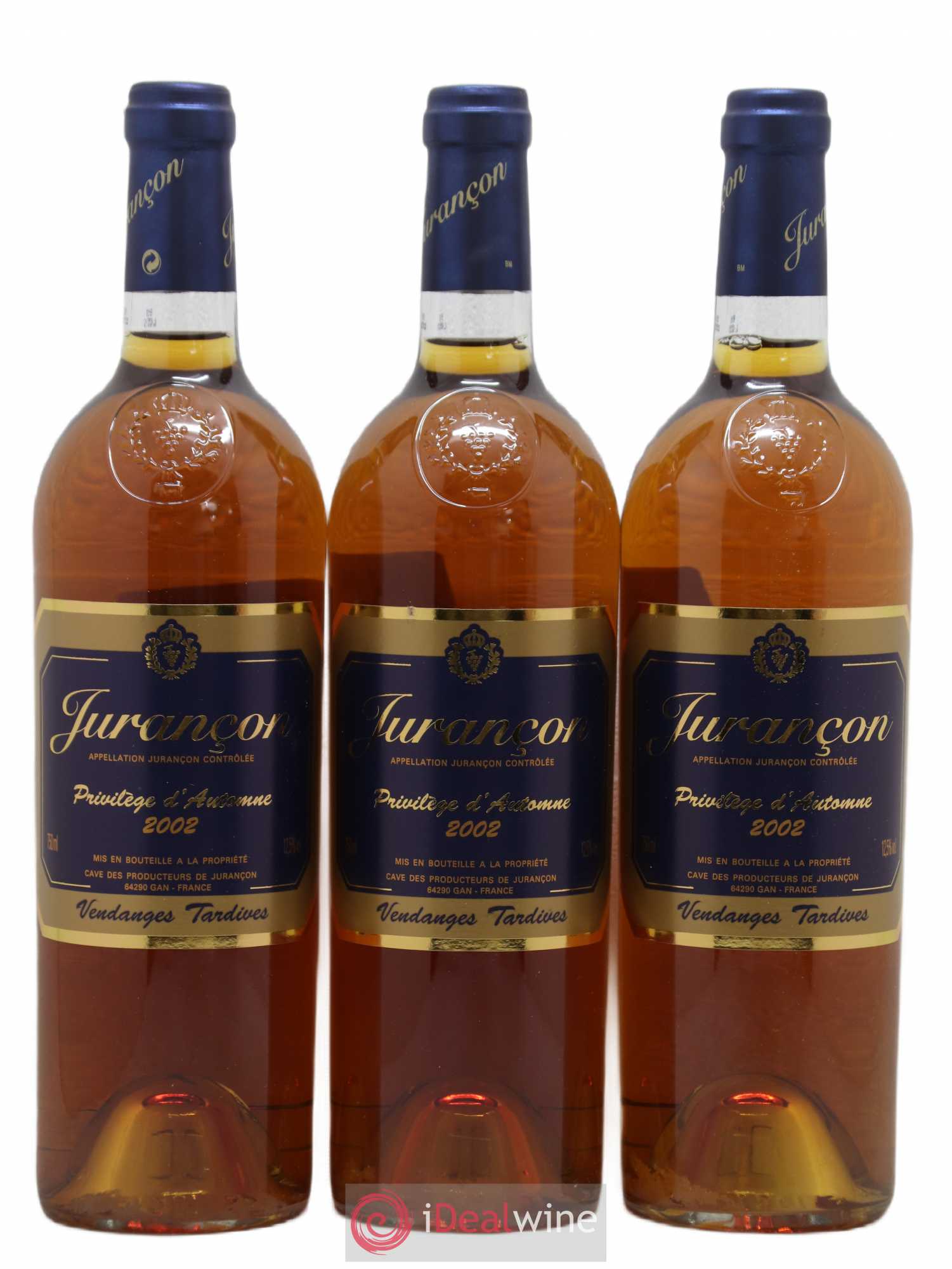 Jurançon Privilèges d'Automne Vendanges Tardives 2002 - Posten von 3 Flaschen - 0