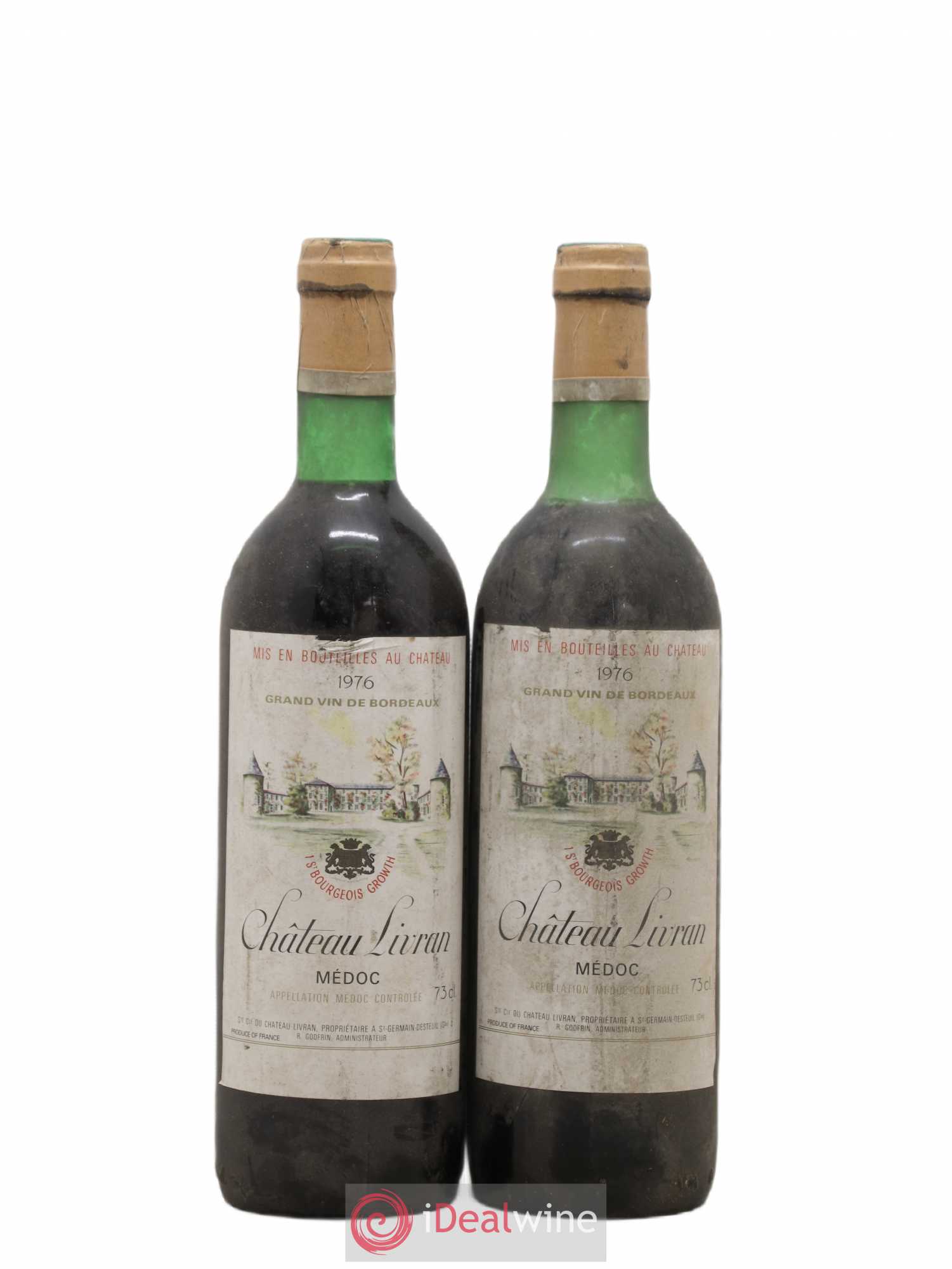Château Livran Cru Bourgeois 1976 - Lot de 2 bouteilles - 0
