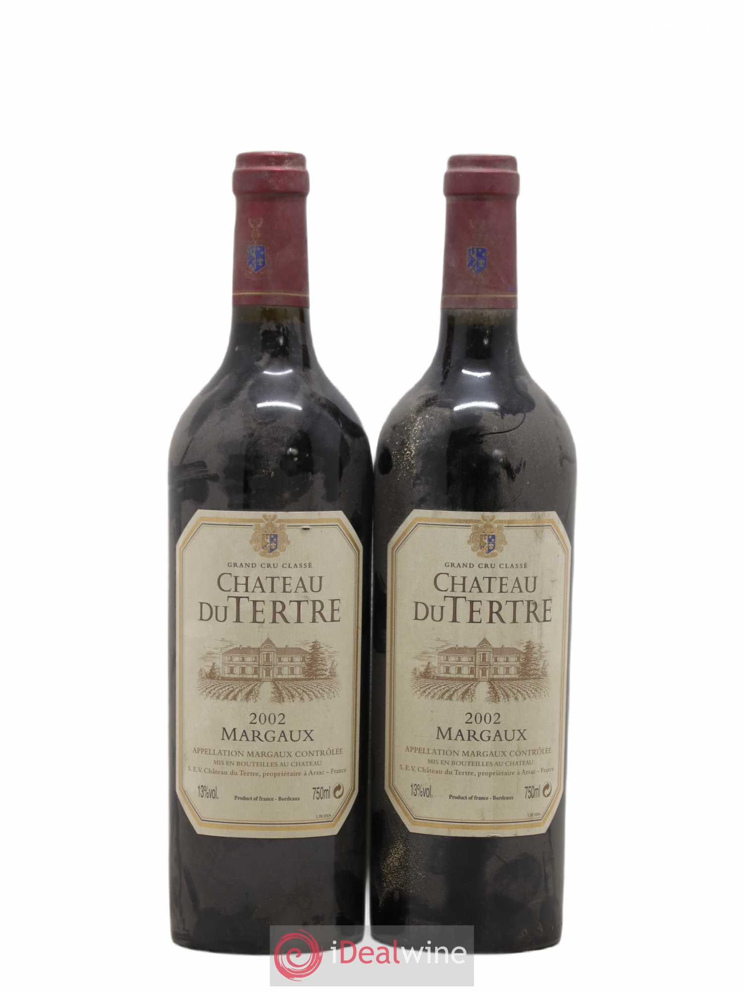 Château du Tertre 5ème Grand Cru Classé 2002 - Lot de 2 bouteilles - 0