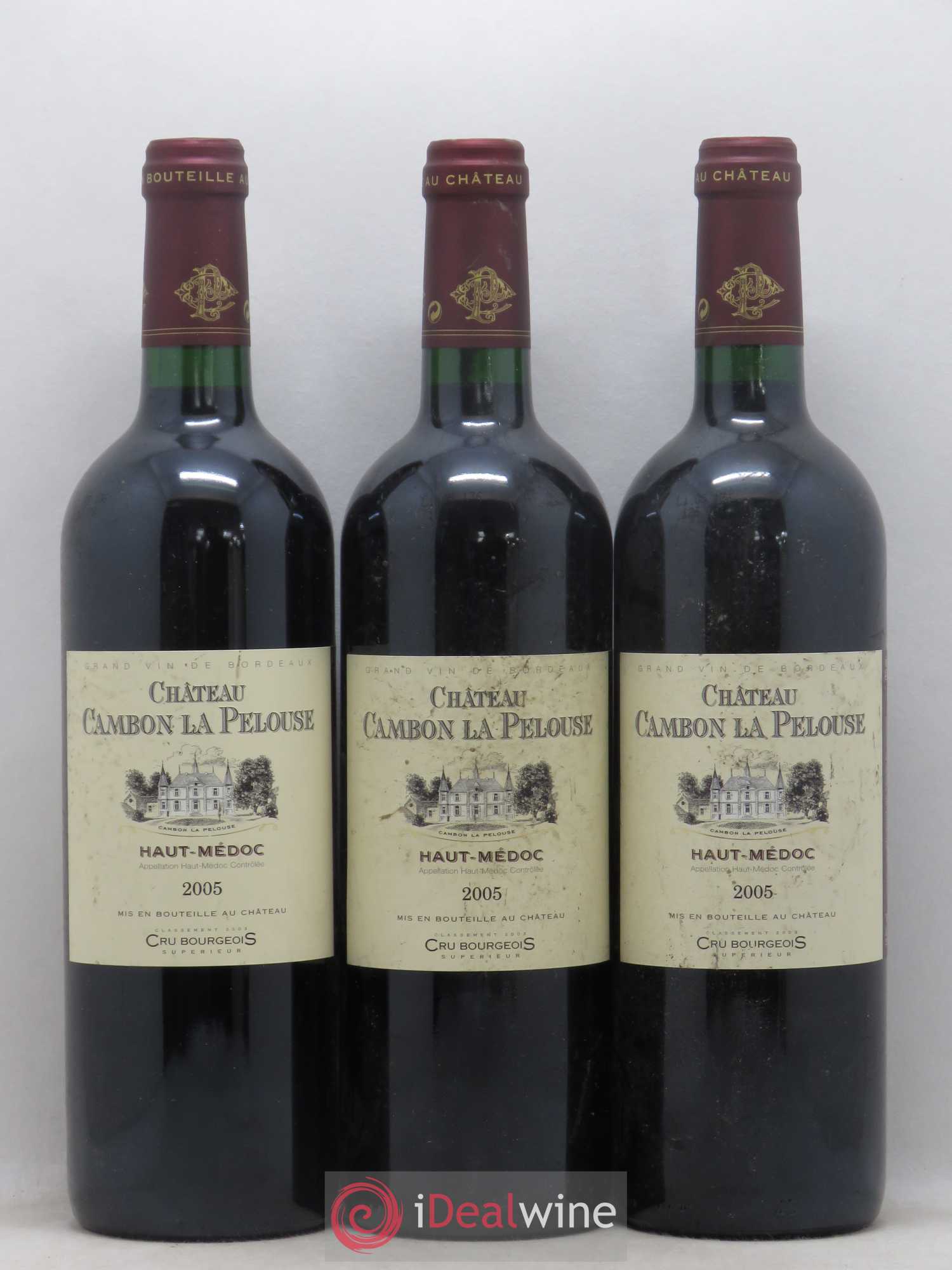 Château Cambon la Pelouse Cru Bourgeois 2005 - Lot de 3 bouteilles - 0