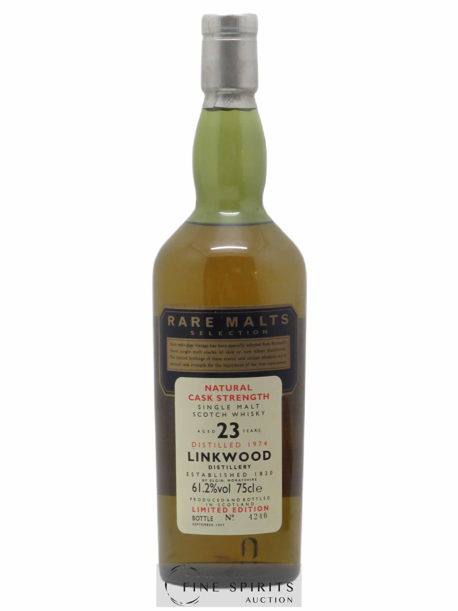 Linkwood 23 years 1974 Of. Rare Malts Selection Natural Cask Strengh - bottled 1997 Limited Edition - Lot de 1 bouteille - 0