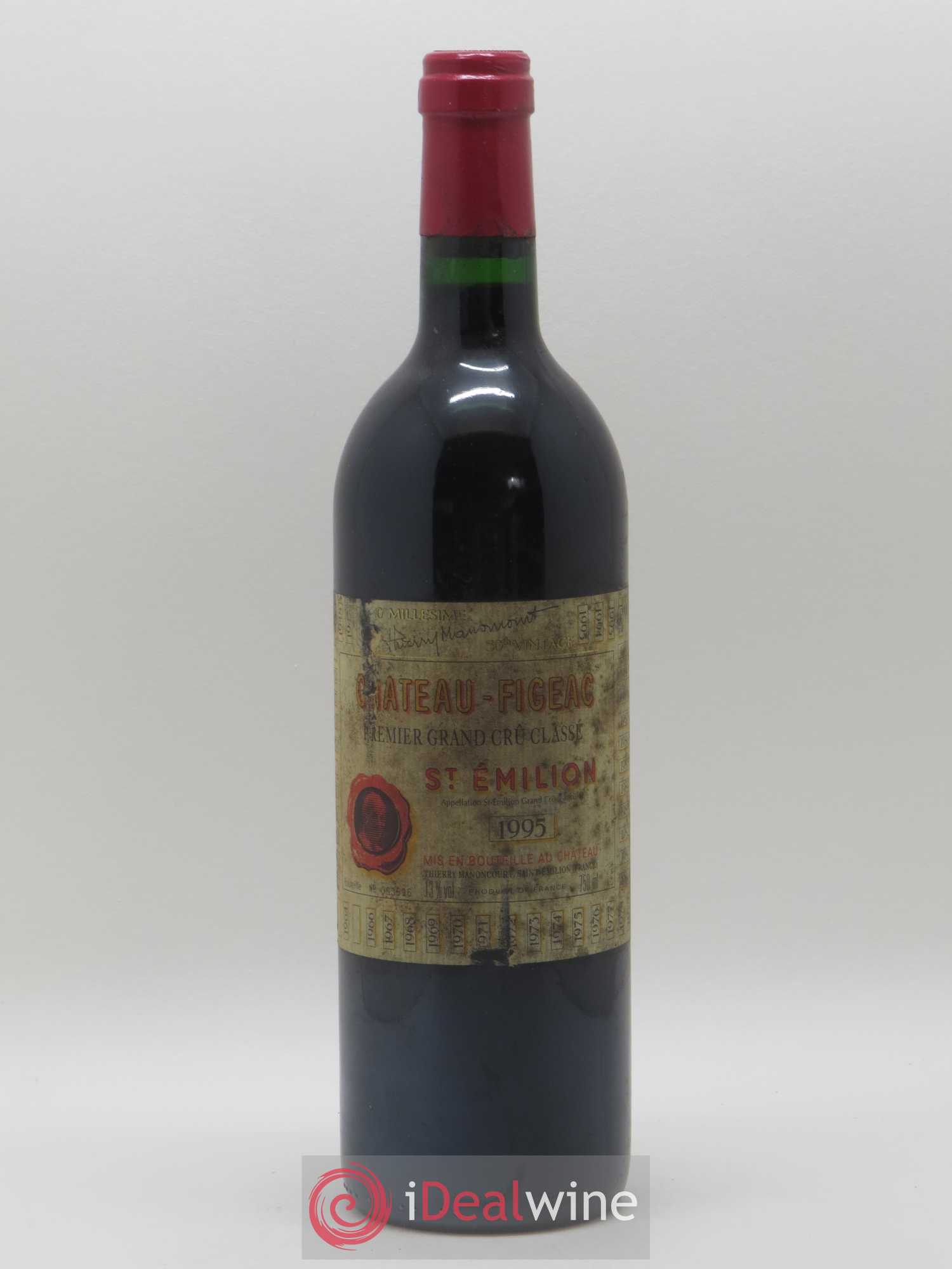 Château Figeac 1er Grand Cru Classé A 1995 - Lot de 1 bouteille - 0