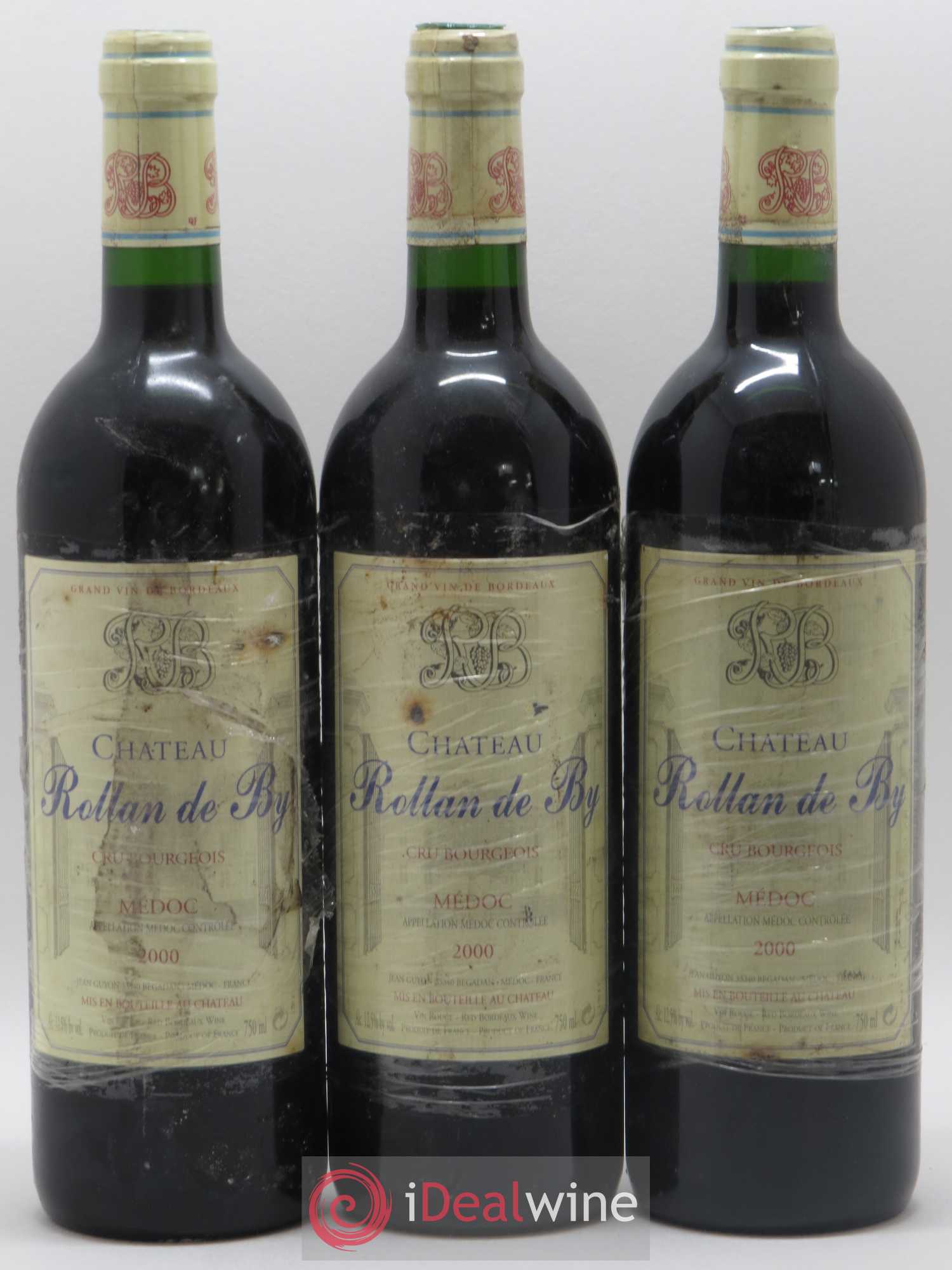 Château Rollan de By Cru Bourgeois 2000 - Lot de 3 bouteilles - 0