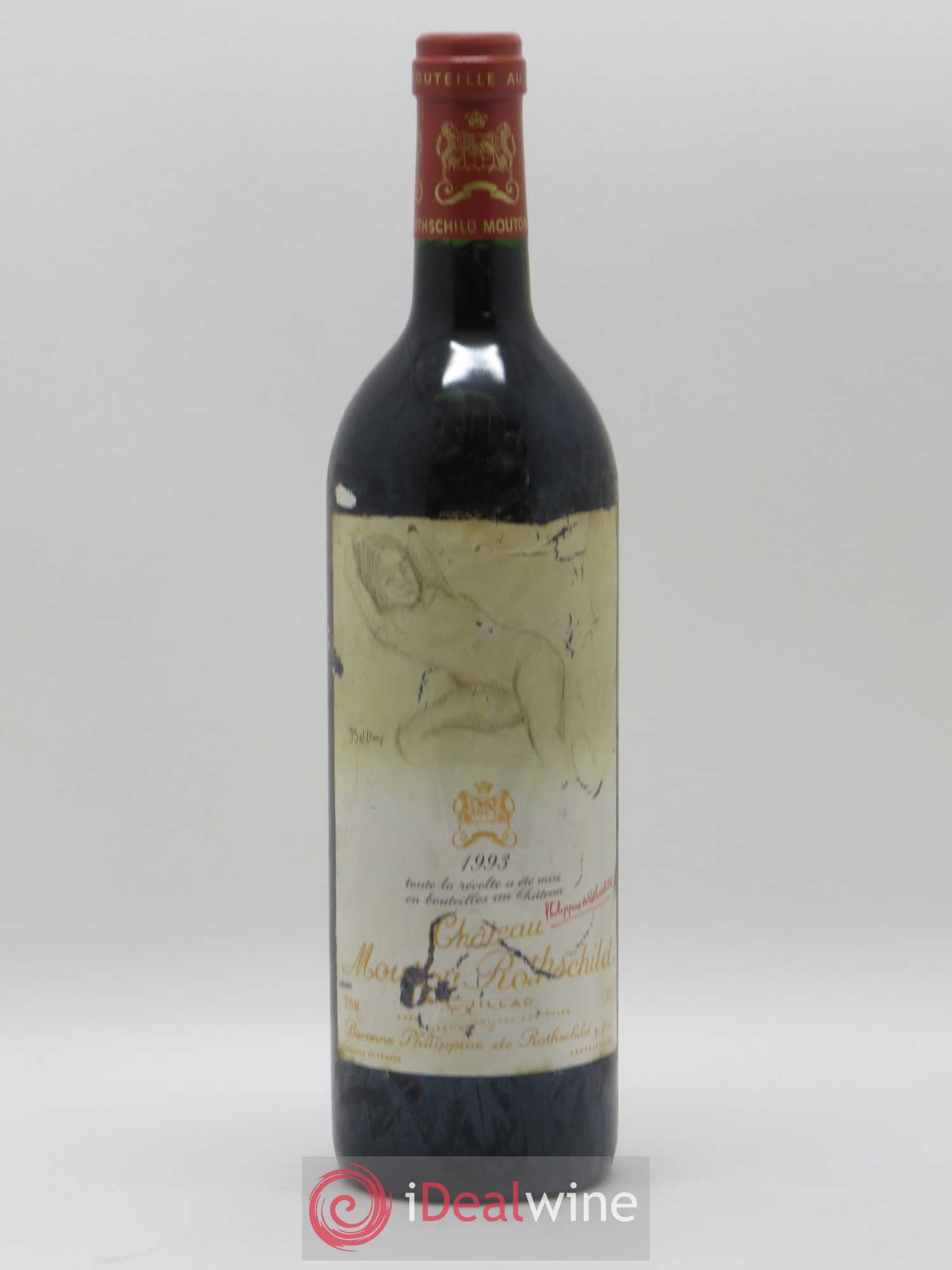 Château Mouton Rothschild 1er Grand Cru Classé 1993 - Lot de 1 bouteille - 0