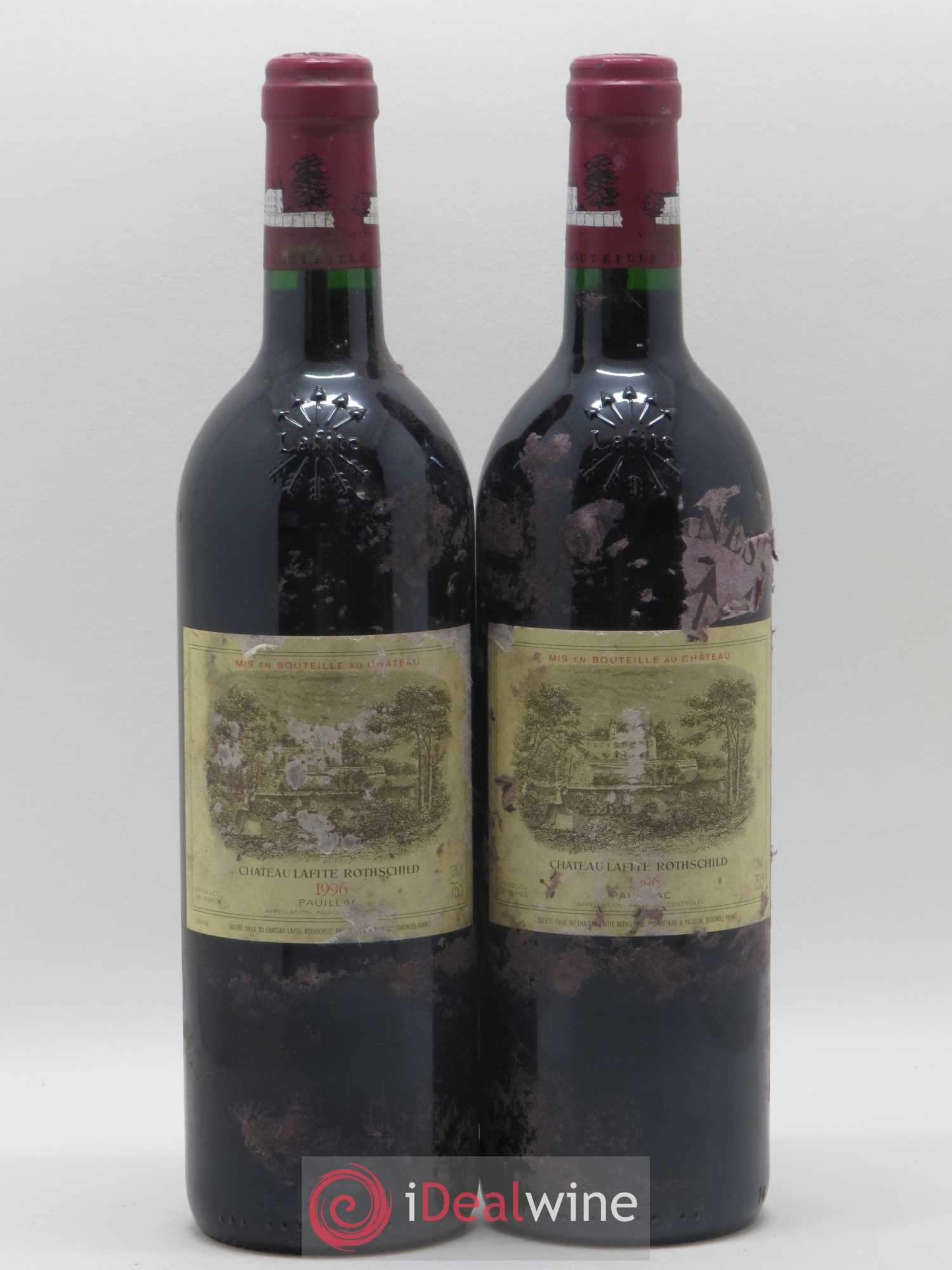 Château Lafite Rothschild 1er Grand Cru Classé 1996 - Lot de 2 bouteilles - 0