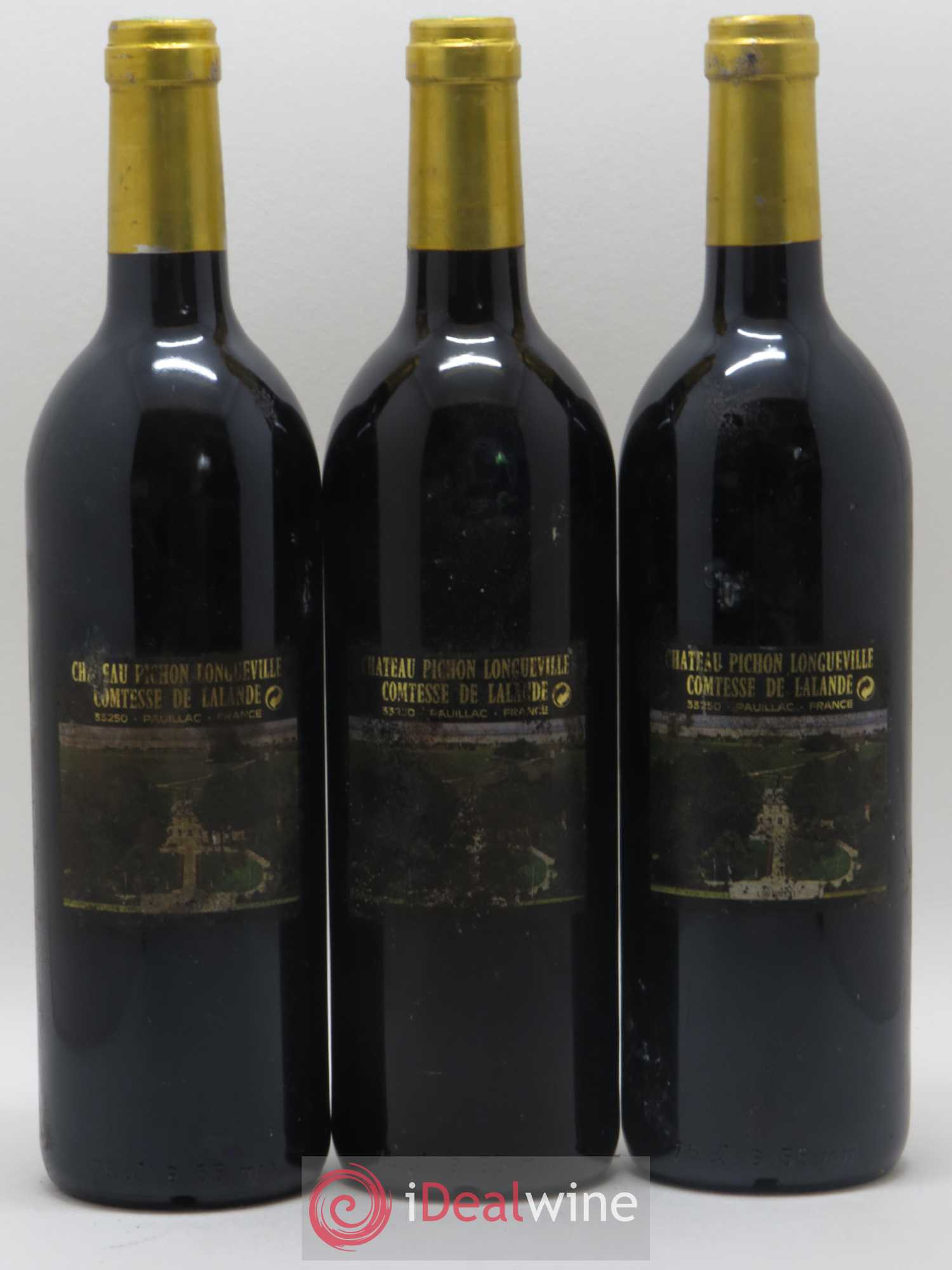 Château Pichon Longueville Comtesse de Lalande 2ème Grand Cru Classé 1996 - Lot de 3 bouteilles - 1