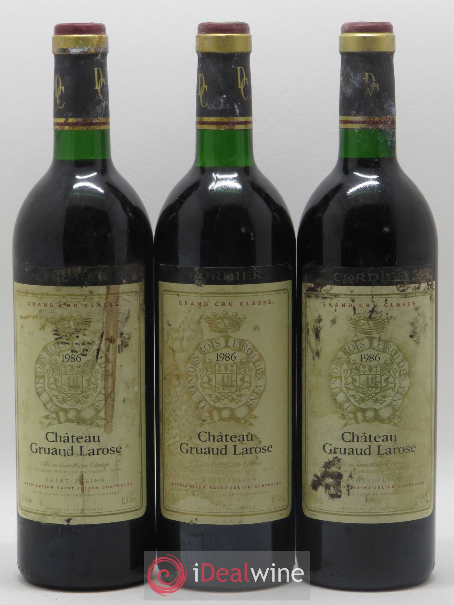 Château Gruaud Larose 2ème Grand Cru Classé 1986 - Lot de 3 bouteilles - 0