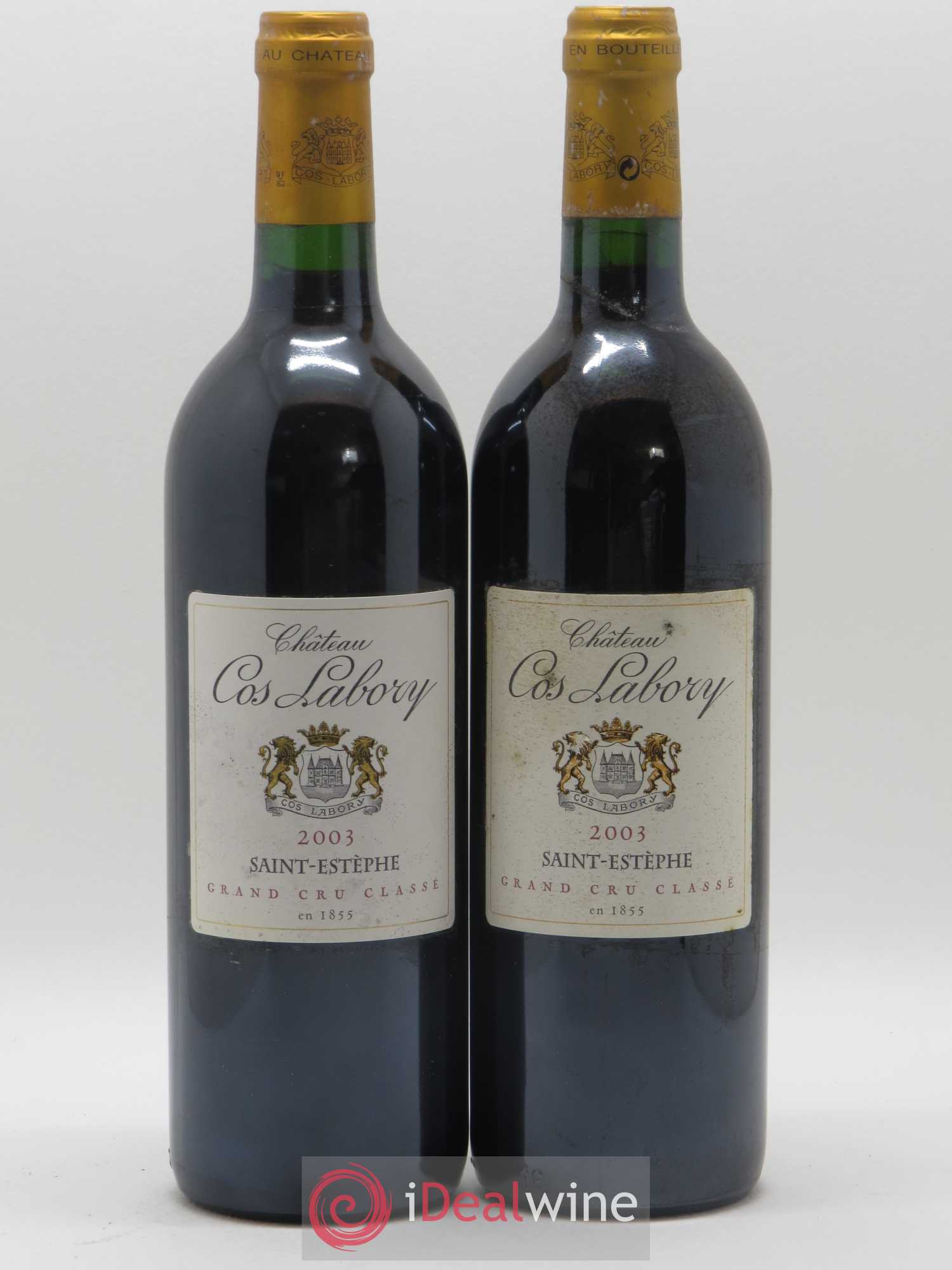 Château Cos Labory 5ème Grand Cru Classé 2003 - Lot de 2 bouteilles - 0