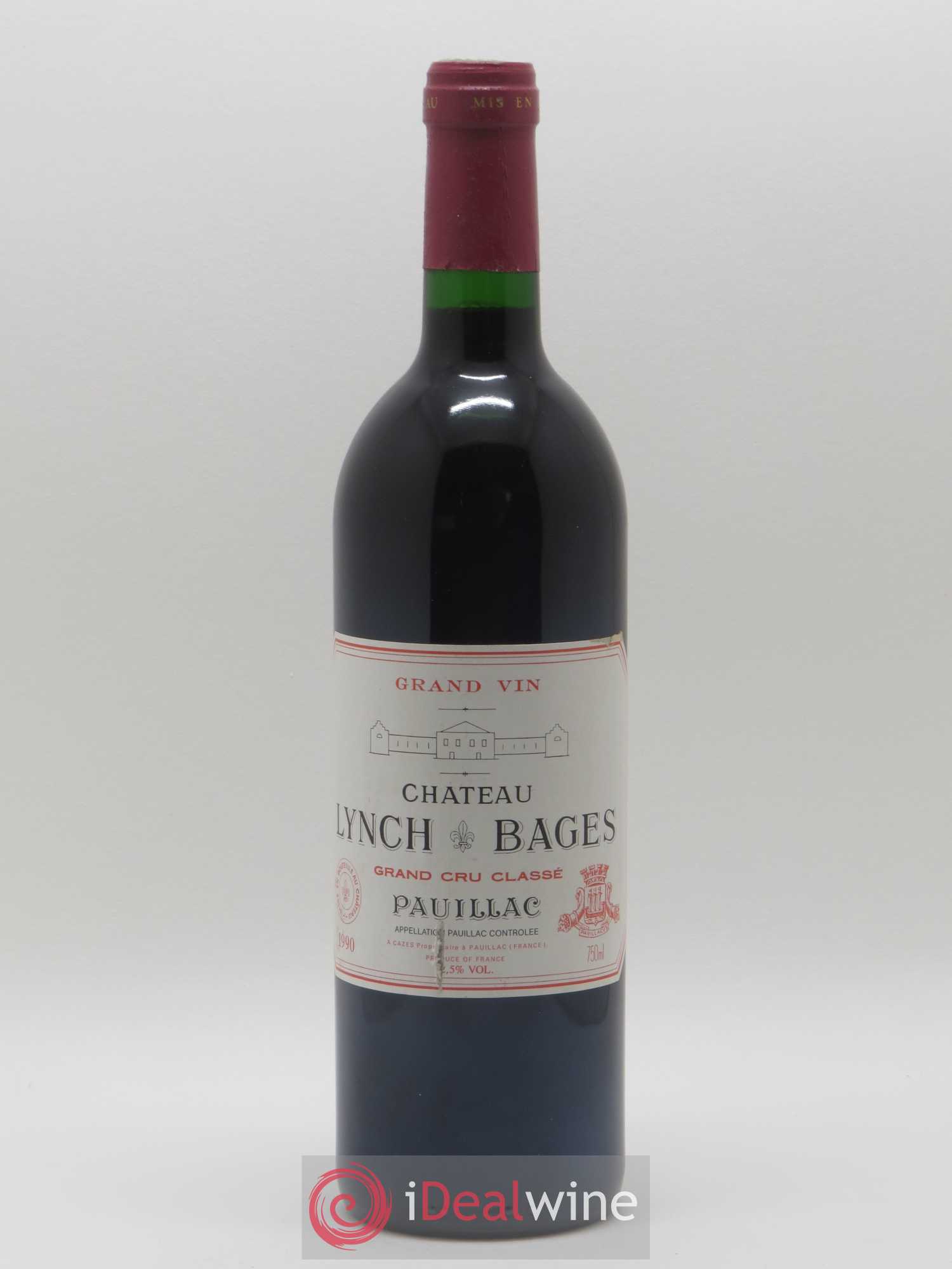 Château Lynch Bages 5ème Grand Cru Classé 1990 - Lot de 1 bouteille - 0
