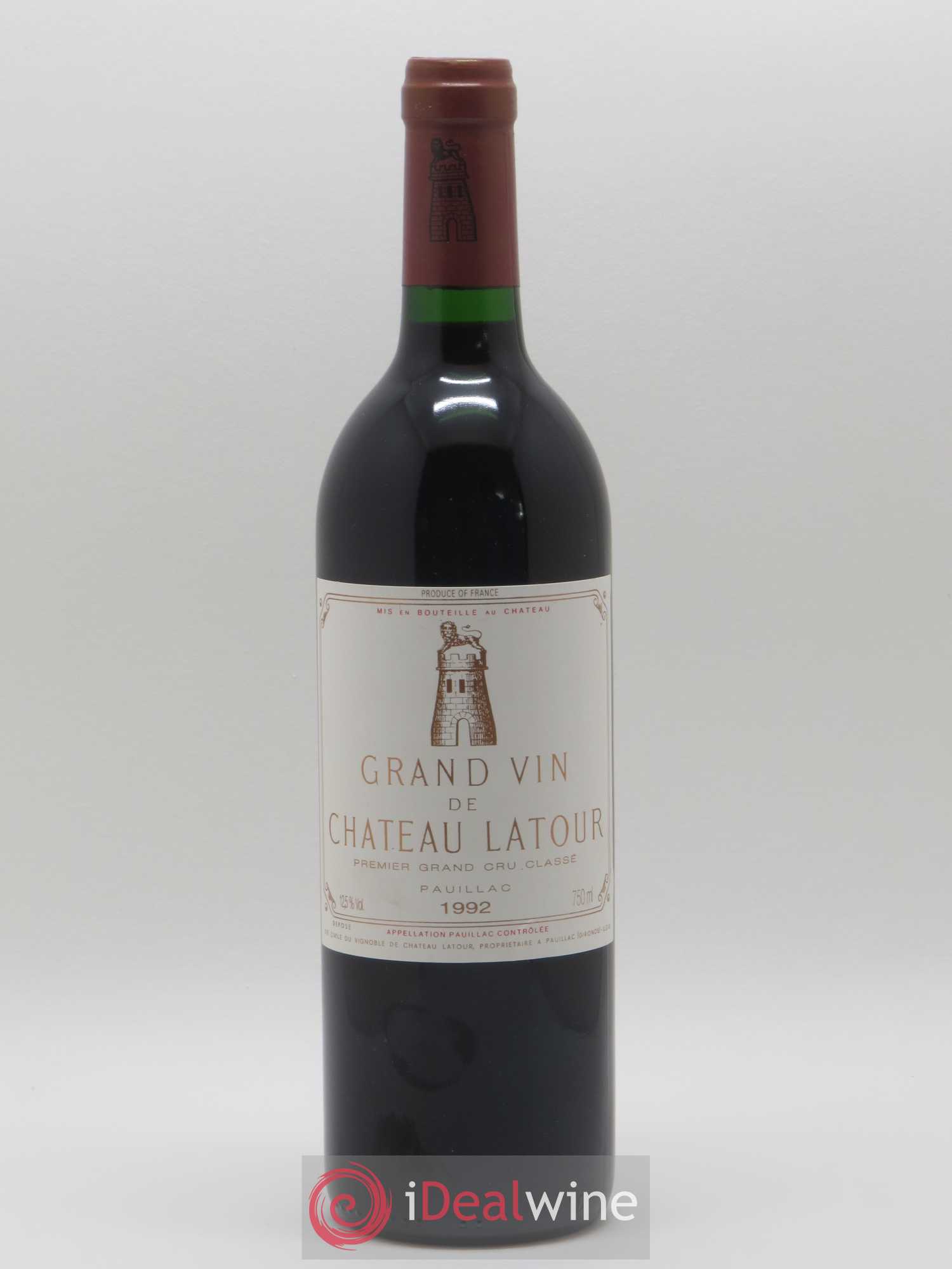 Château Latour 1er Grand Cru Classé 1992 - Lot de 1 bouteille - 0