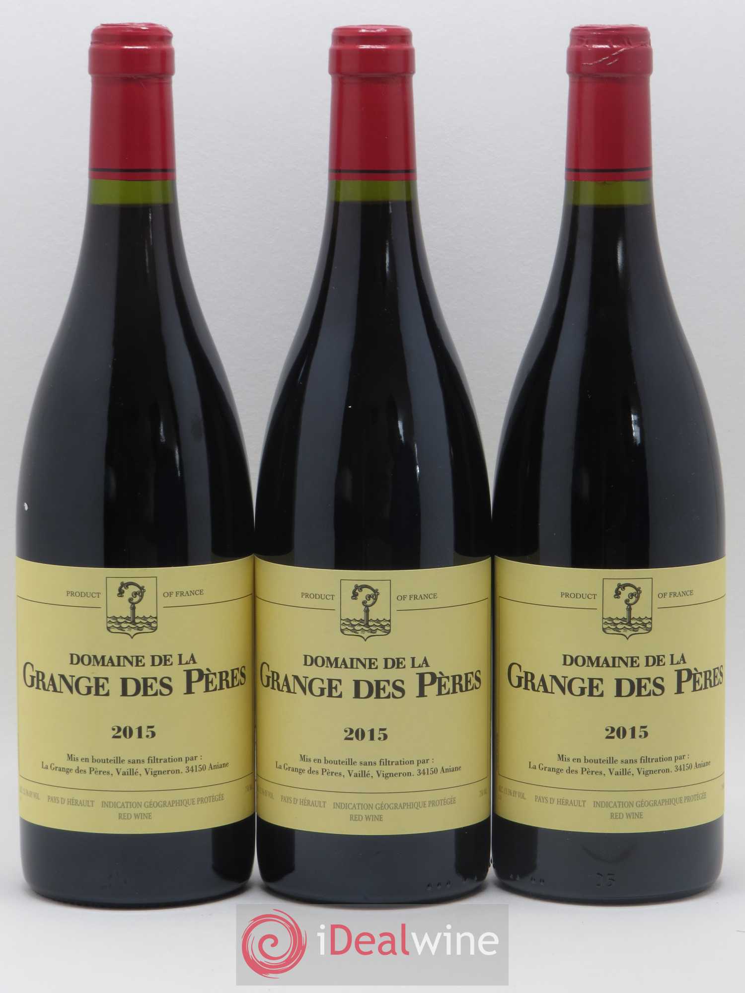 Pays d'Hérault Grange des Pères Laurent Vaillé 2015 - Lot de 3 bouteilles - 0