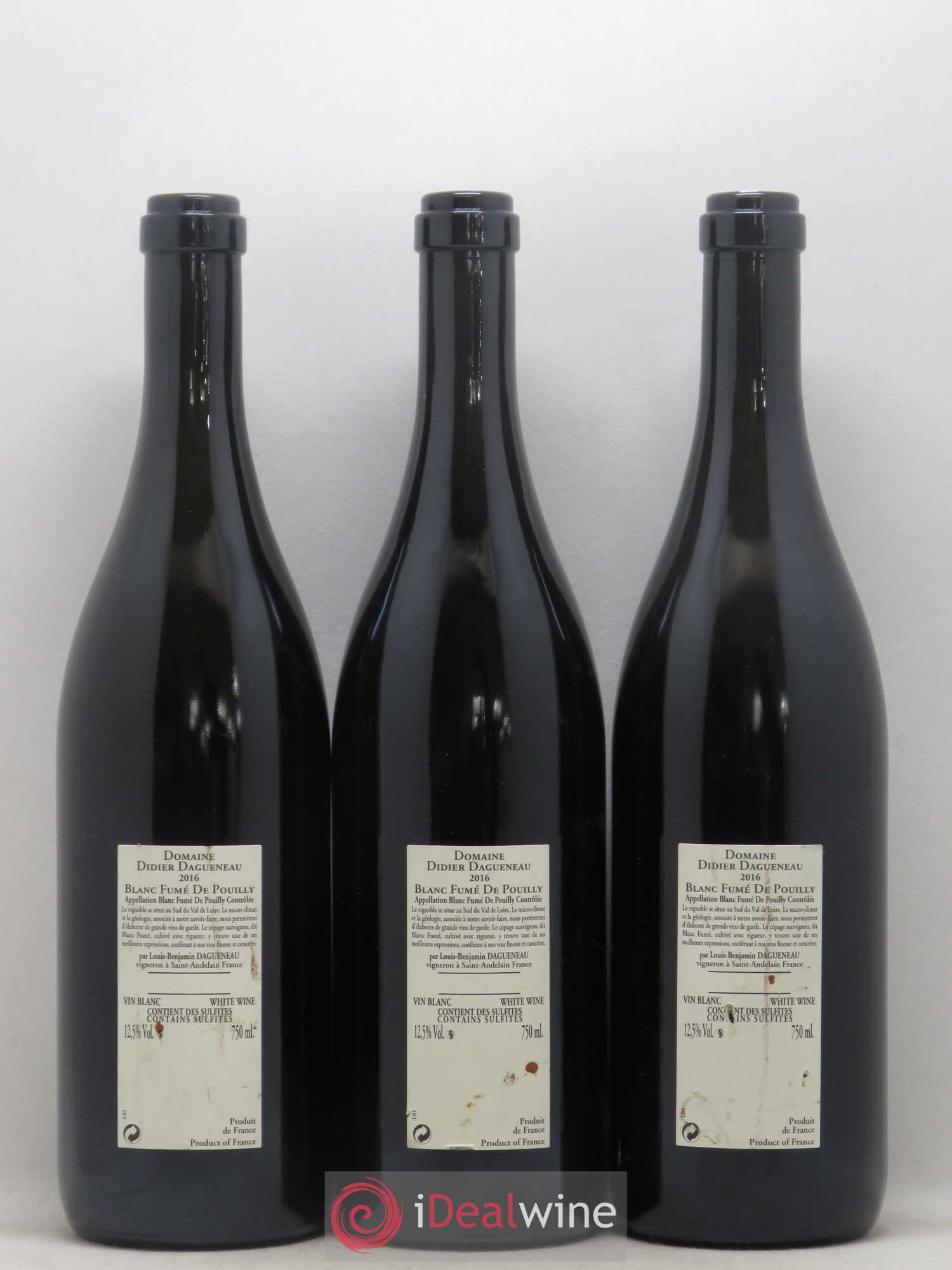 Vin de France (anciennement Pouilly-Fumé) Buisson Renard Dagueneau (Domaine Didier - Louis-Benjamin) 2016 - Lot de 3 bouteilles - 1