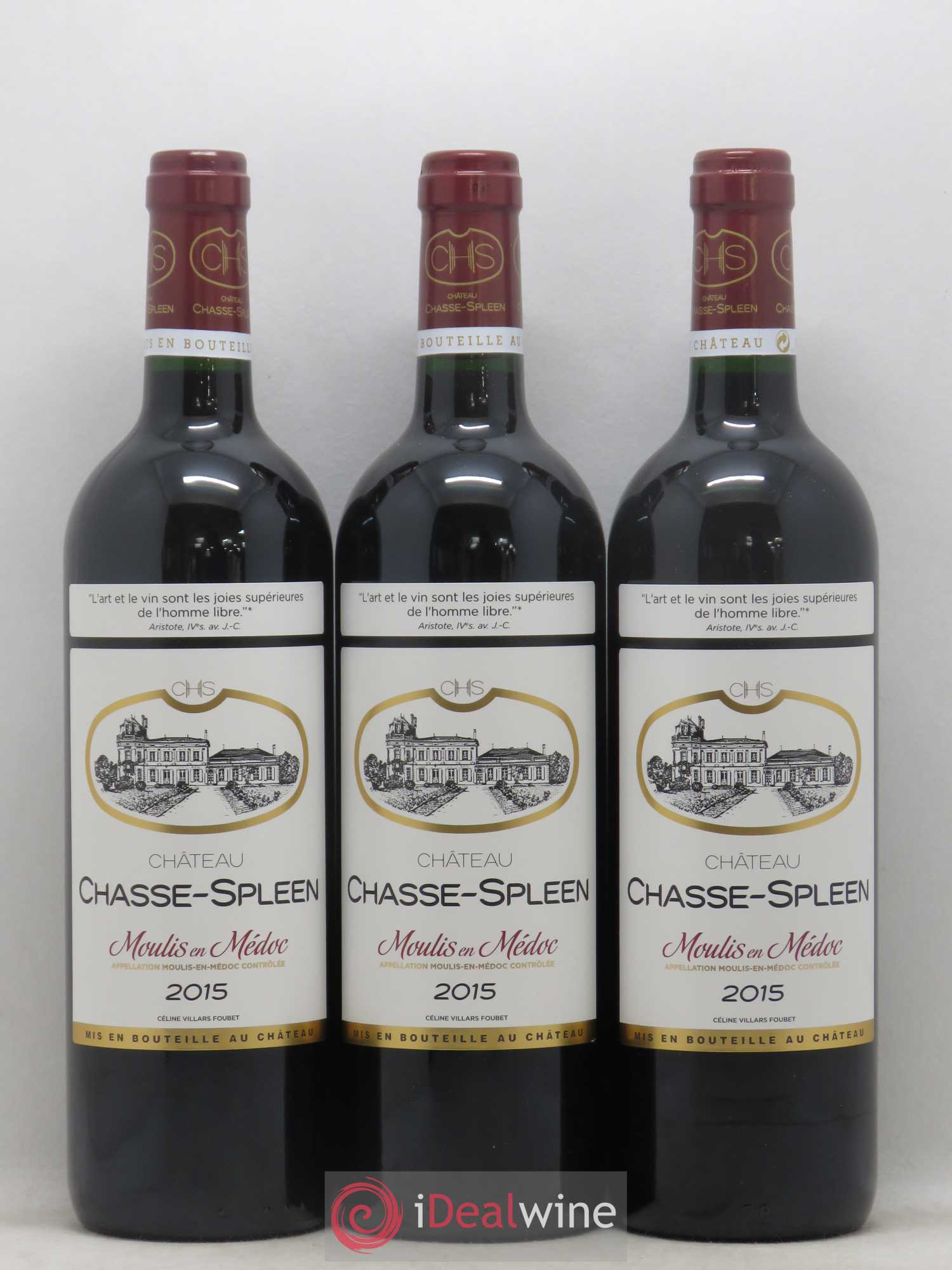 Château Chasse Spleen 2015 - Lot de 3 bouteilles - 0