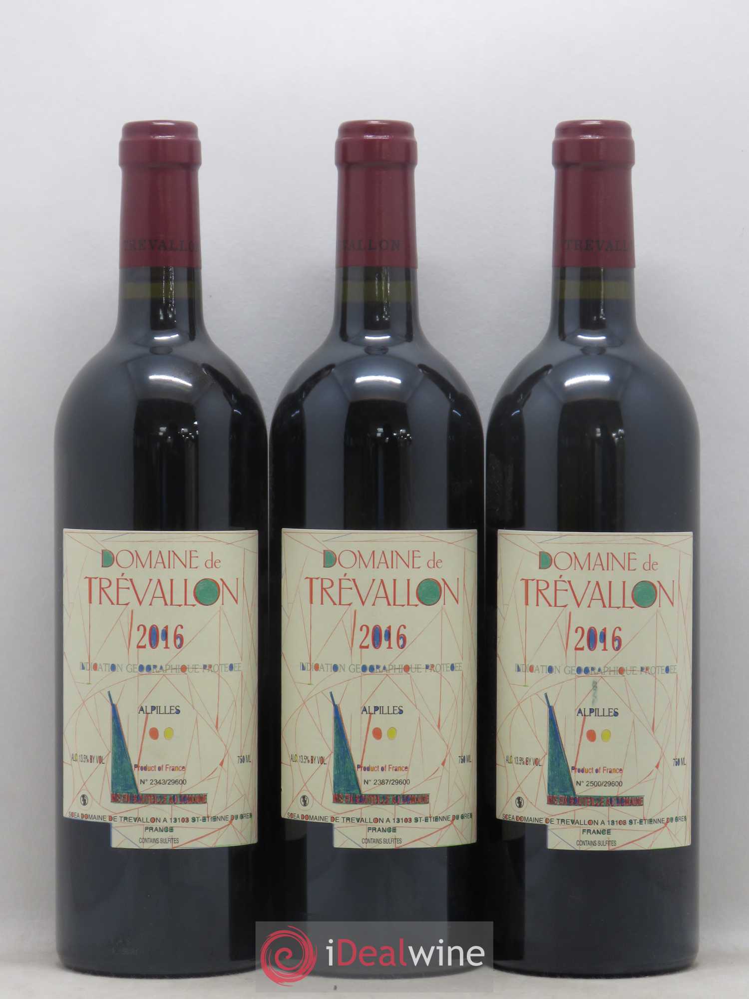 Alpilles Trévallon (Domaine de) Eloi Dürrbach 2016 - Lot de 3 bouteilles - 0