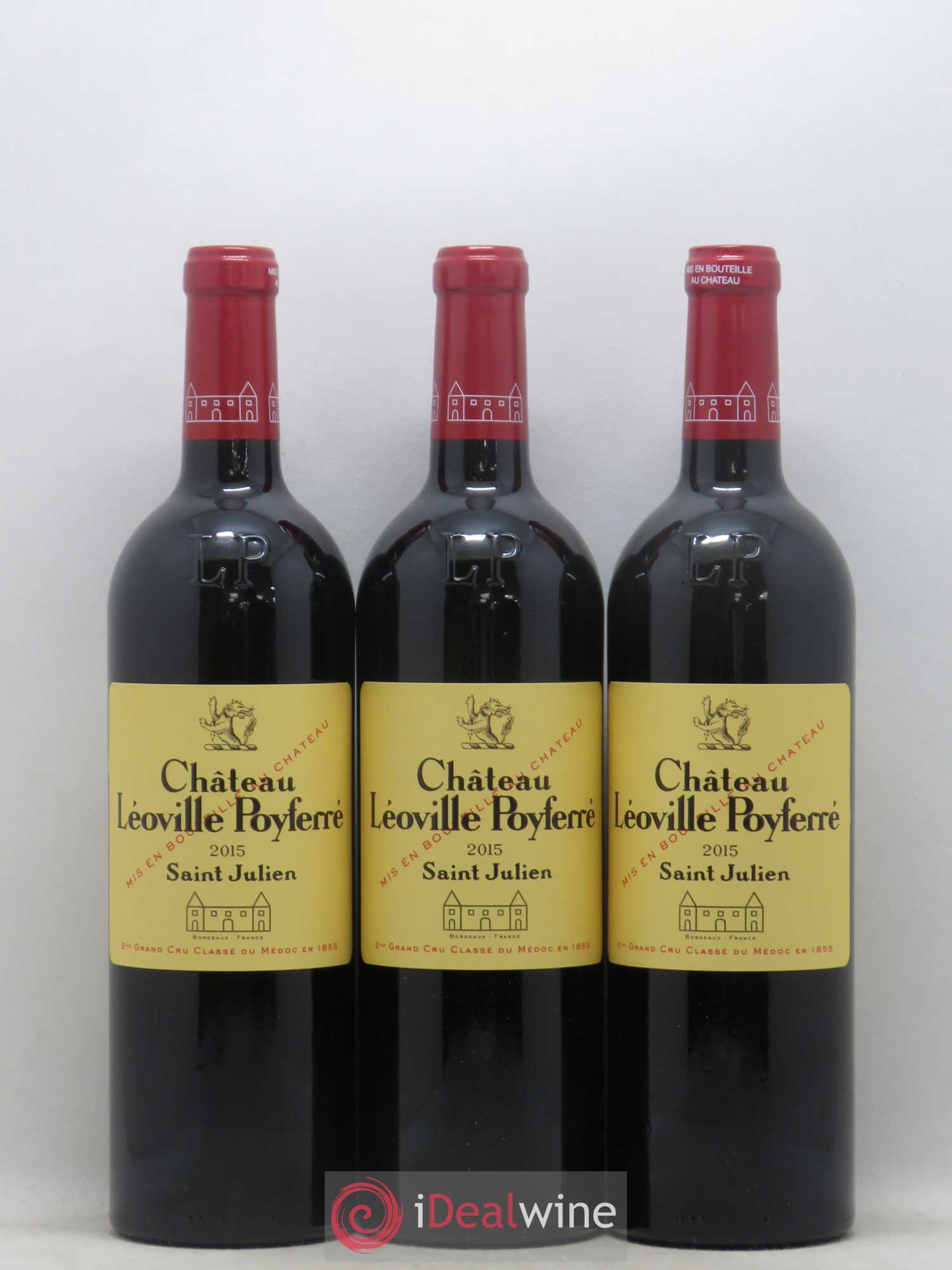 Château Léoville Poyferré 2ème Grand Cru Classé 2015 - Lot de 3 bouteilles - 0
