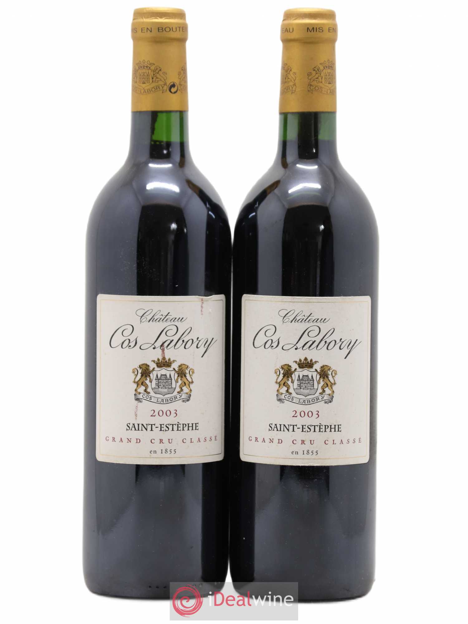 Château Cos Labory 5ème Grand Cru Classé 2003 - Lot de 2 bouteilles - 0