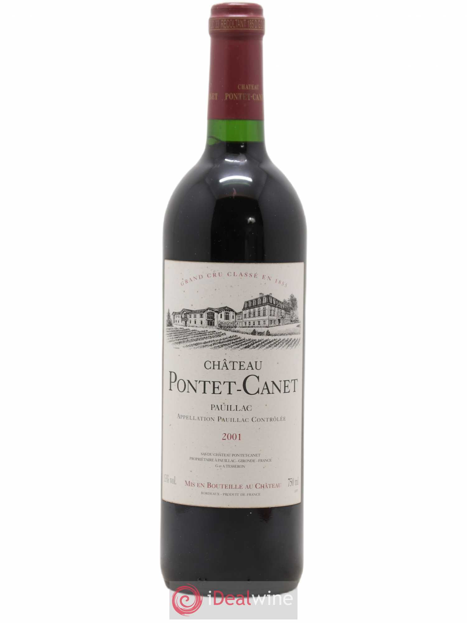 Château Pontet Canet 5ème Grand Cru Classé 2001 - Lot de 1 bouteille - 0