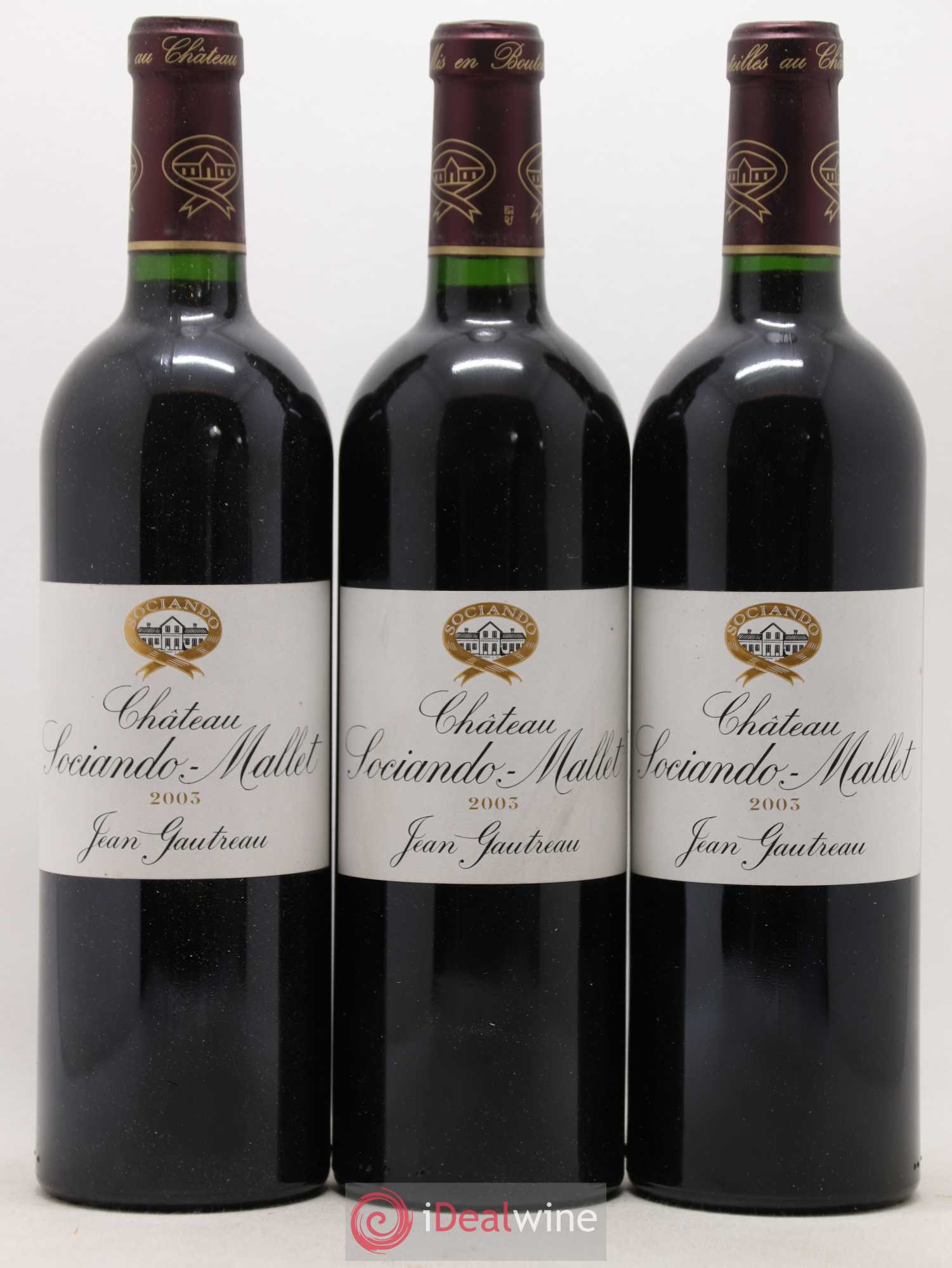 Château Sociando Mallet 2003 - Lot de 6 bouteilles - 1