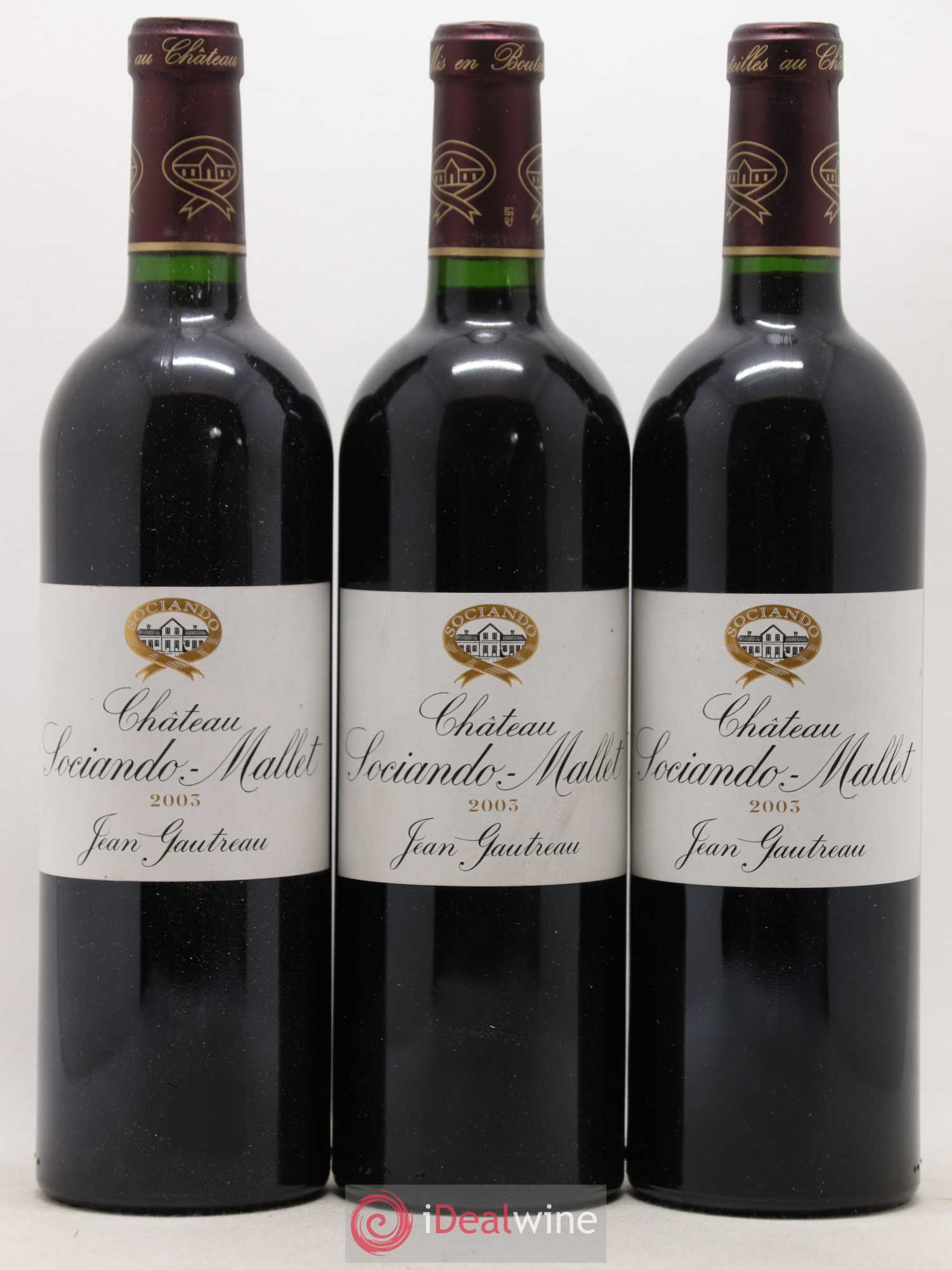 Château Sociando Mallet 2003 - Lot de 6 bouteilles - 2