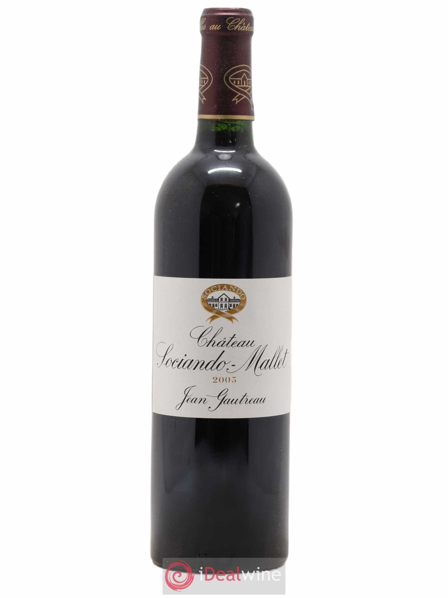 Château Sociando Mallet 2003 - Lot de 1 bouteille - 0