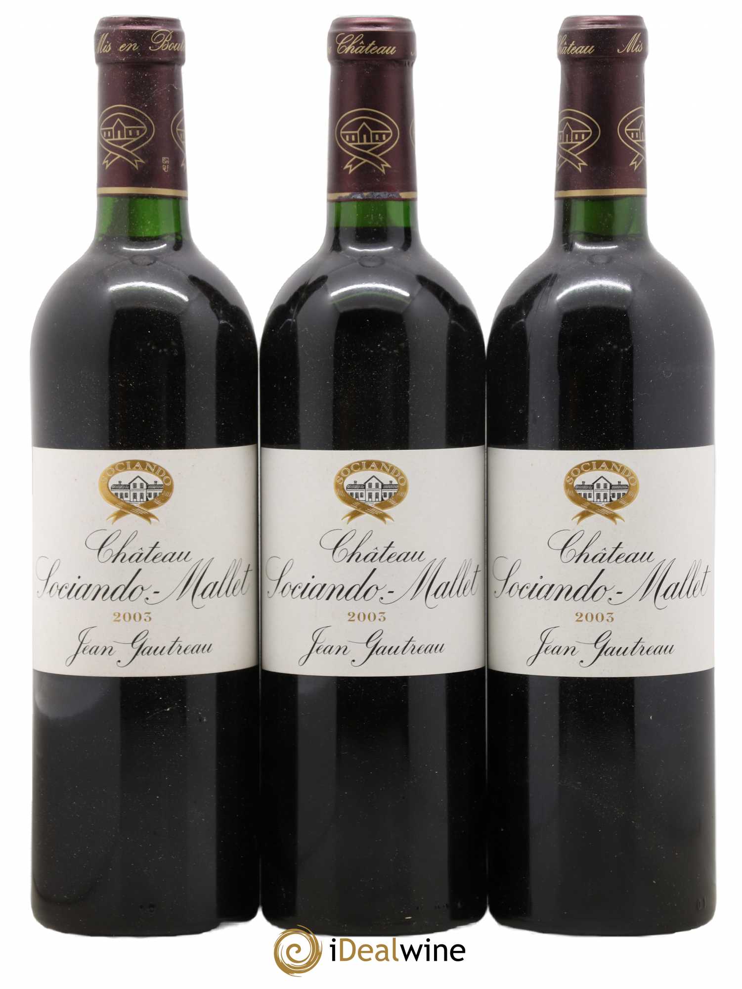 Château Sociando Mallet 2003 - Lot de 6 bouteilles - 2