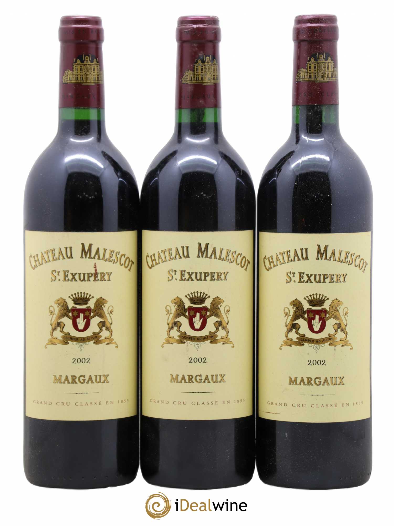 Château Malescot Saint-Exupéry 3ème Grand Cru Classé 2002 - Lot de 3 bouteilles - 0
