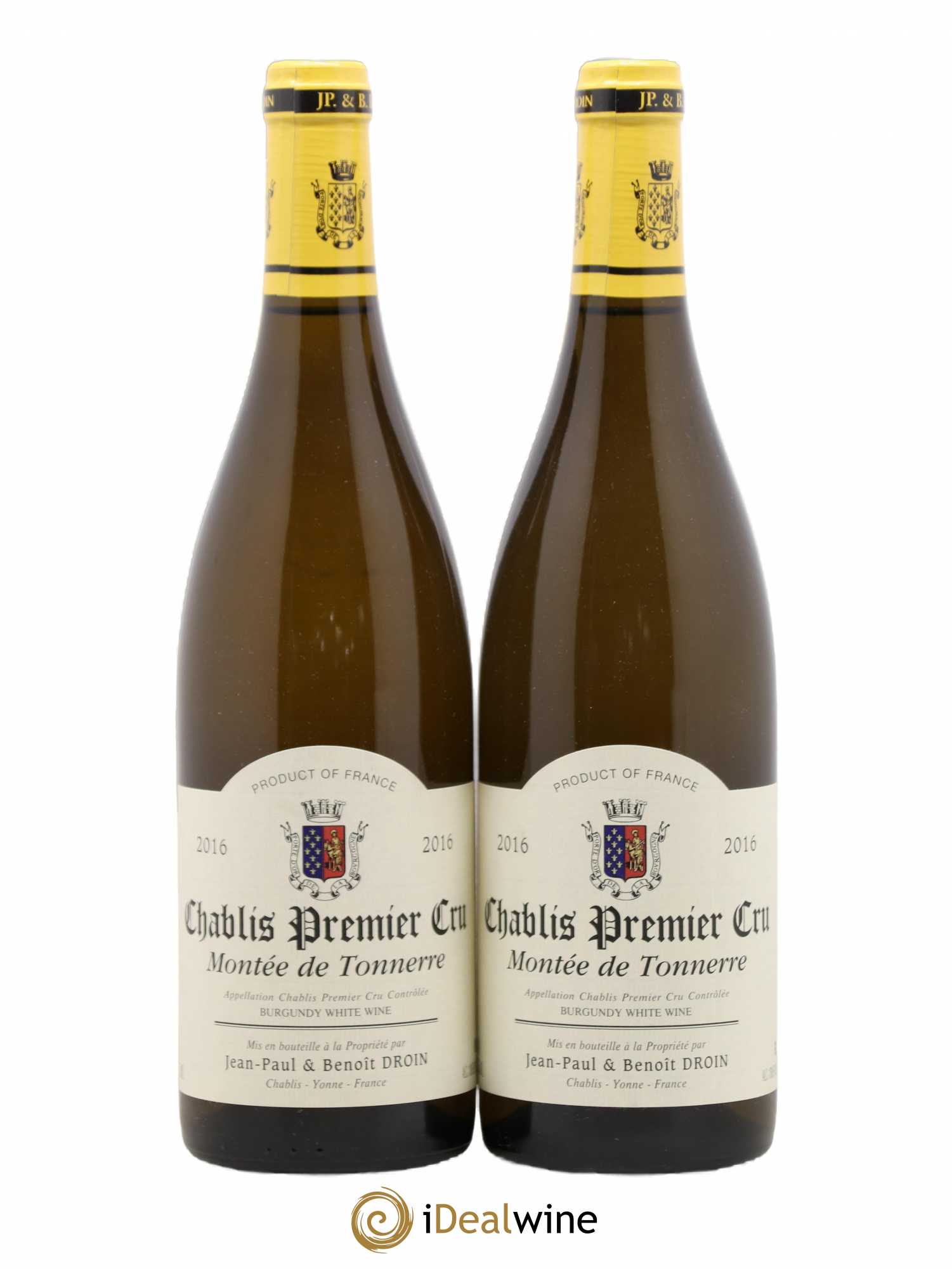 Chablis 1er Cru Montée de Tonnerre Jean-Paul & Benoît Droin (Domaine) 2016 - Lot de 2 bouteilles - 0