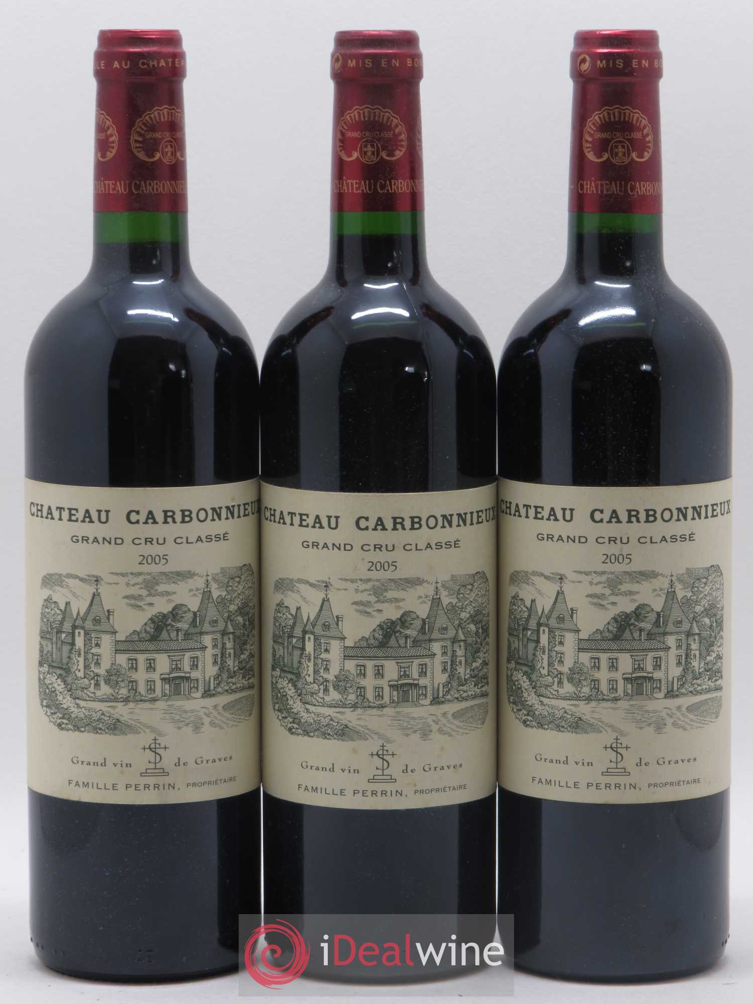 Château Carbonnieux Cru Classé de Graves 2005 - Lot de 3 bouteilles - 0