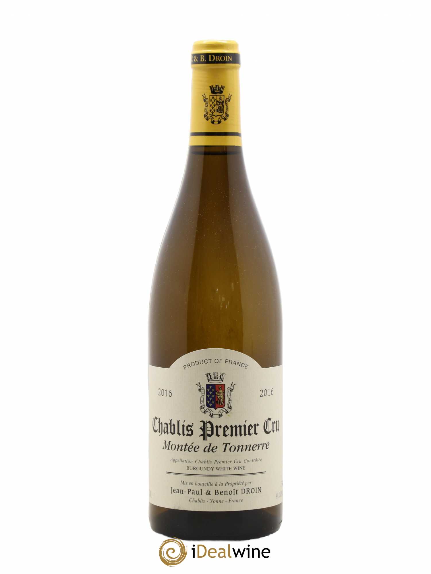 Chablis 1er Cru Montée de Tonnerre Jean-Paul & Benoît Droin (Domaine) 2016 - Lot de 1 bouteille - 0