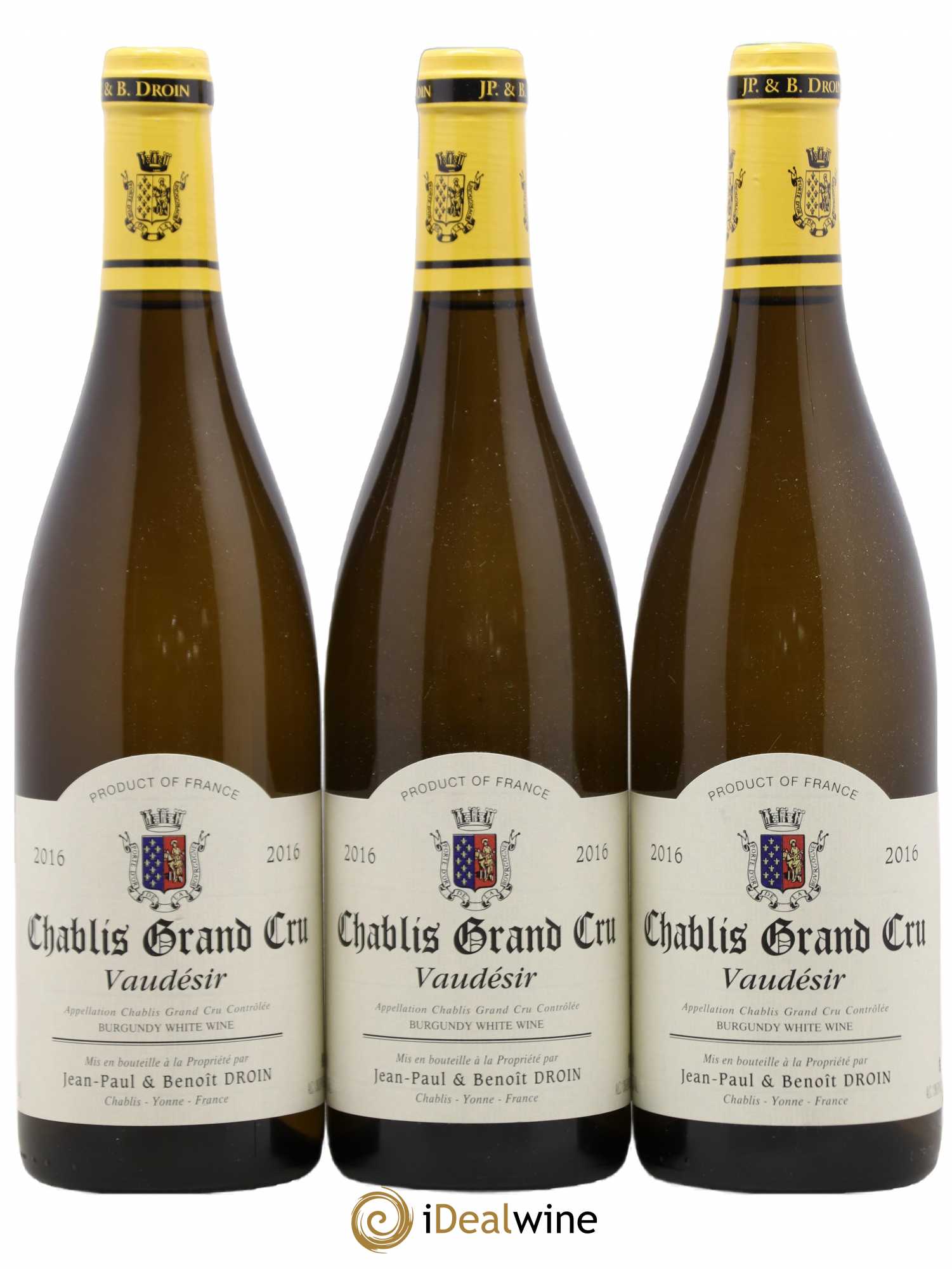 Chablis Grand Cru Vaudésir Jean-Paul & Benoît Droin (Domaine) 2016 - Lot de 3 bouteilles - 0