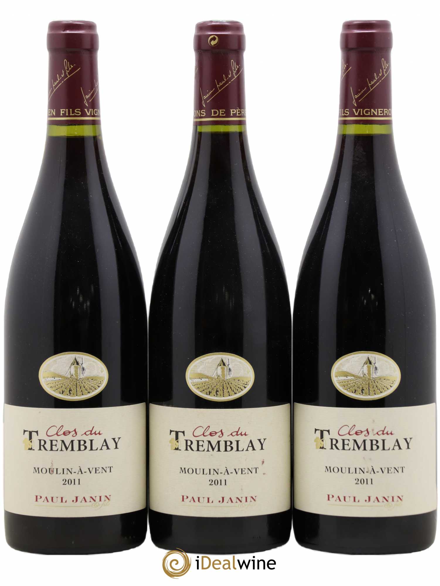 Moulin-à-Vent Clos du Tremblay Paul Janin (Domaine) 2011 - Lot de 3 bouteilles - 0