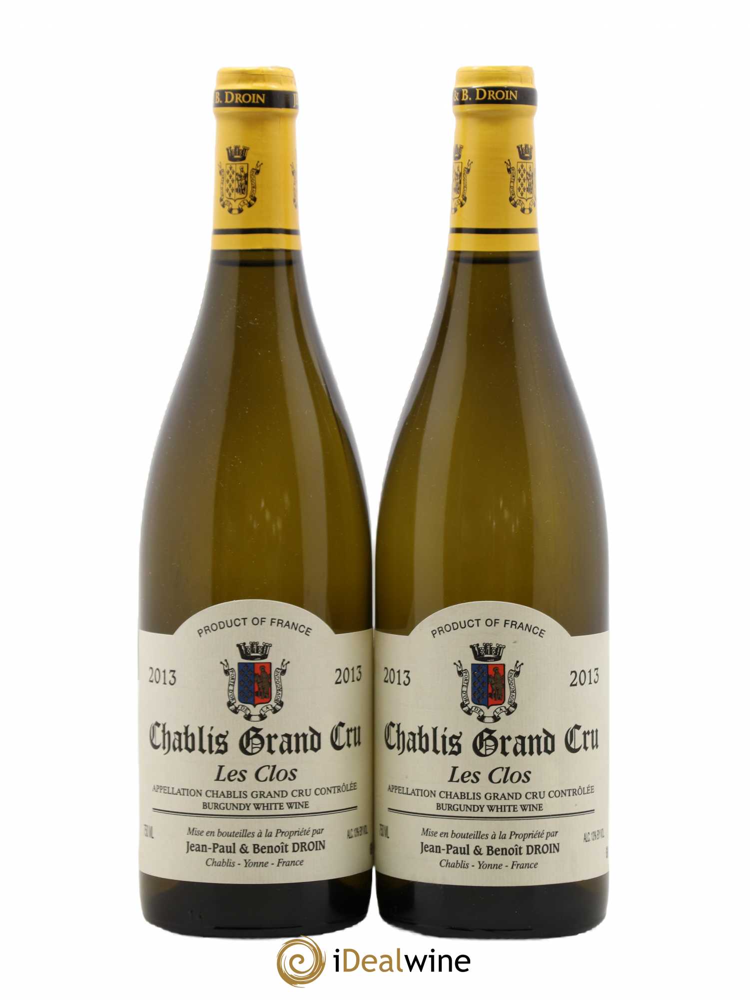 Chablis Grand Cru Les Clos Jean-Paul & Benoît Droin (Domaine) 2013 - Lot de 2 bouteilles - 0