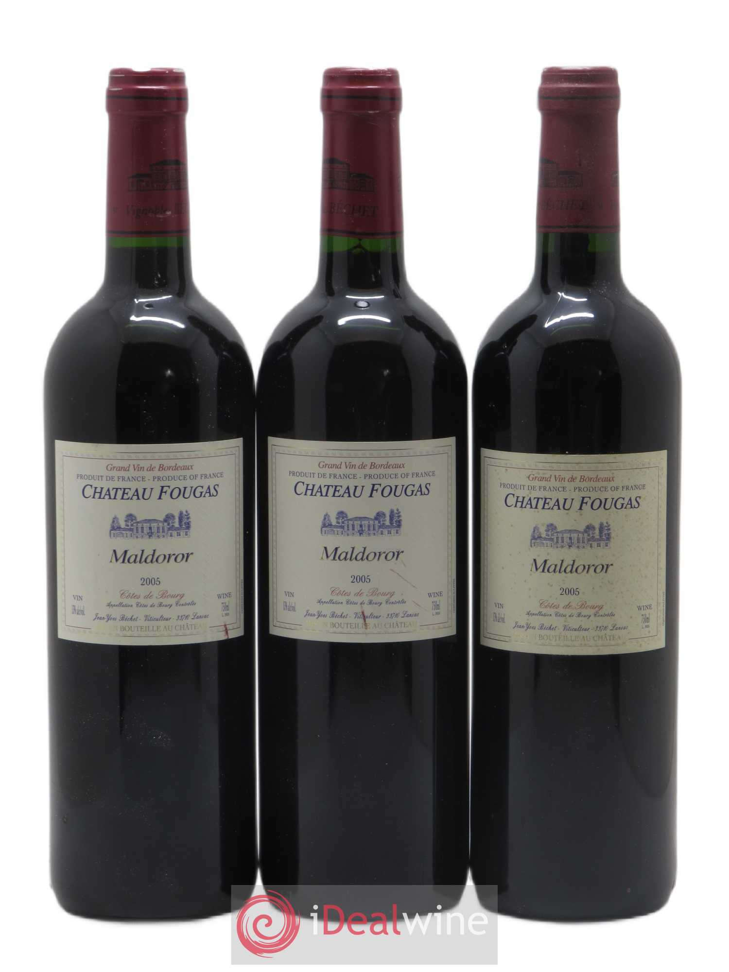 Château Fougas Maldoror 2005 - Lot de 3 bouteilles - 0