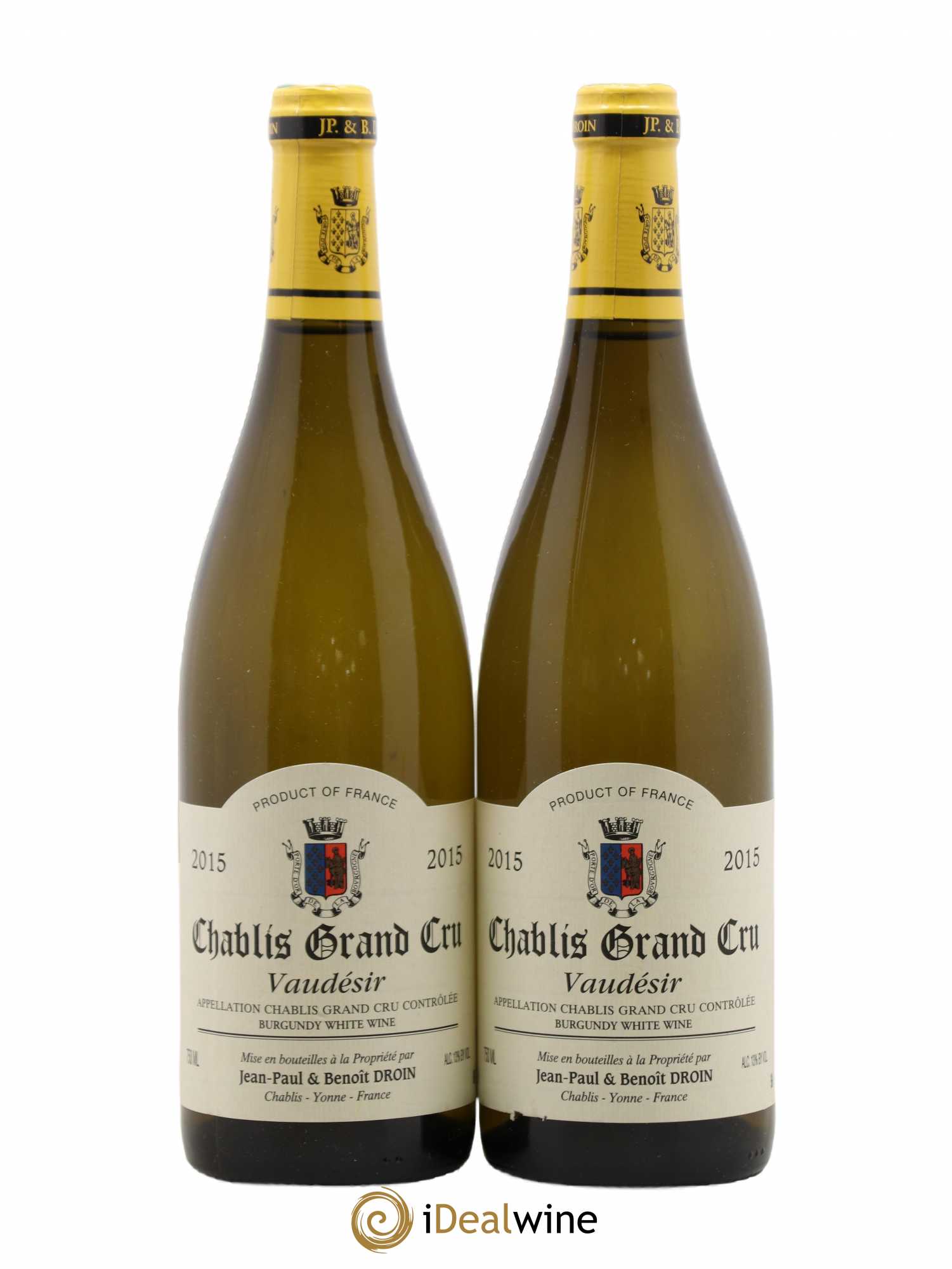 Chablis Grand Cru Vaudésir Jean-Paul & Benoît Droin (Domaine) 2015 - Lot de 2 bouteilles - 0