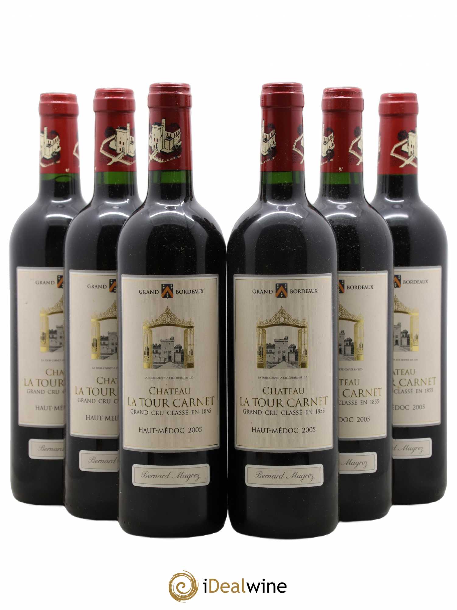 Château la Tour Carnet 4ème Grand Cru Classé 2005 - Lot de 6 bouteilles - 0