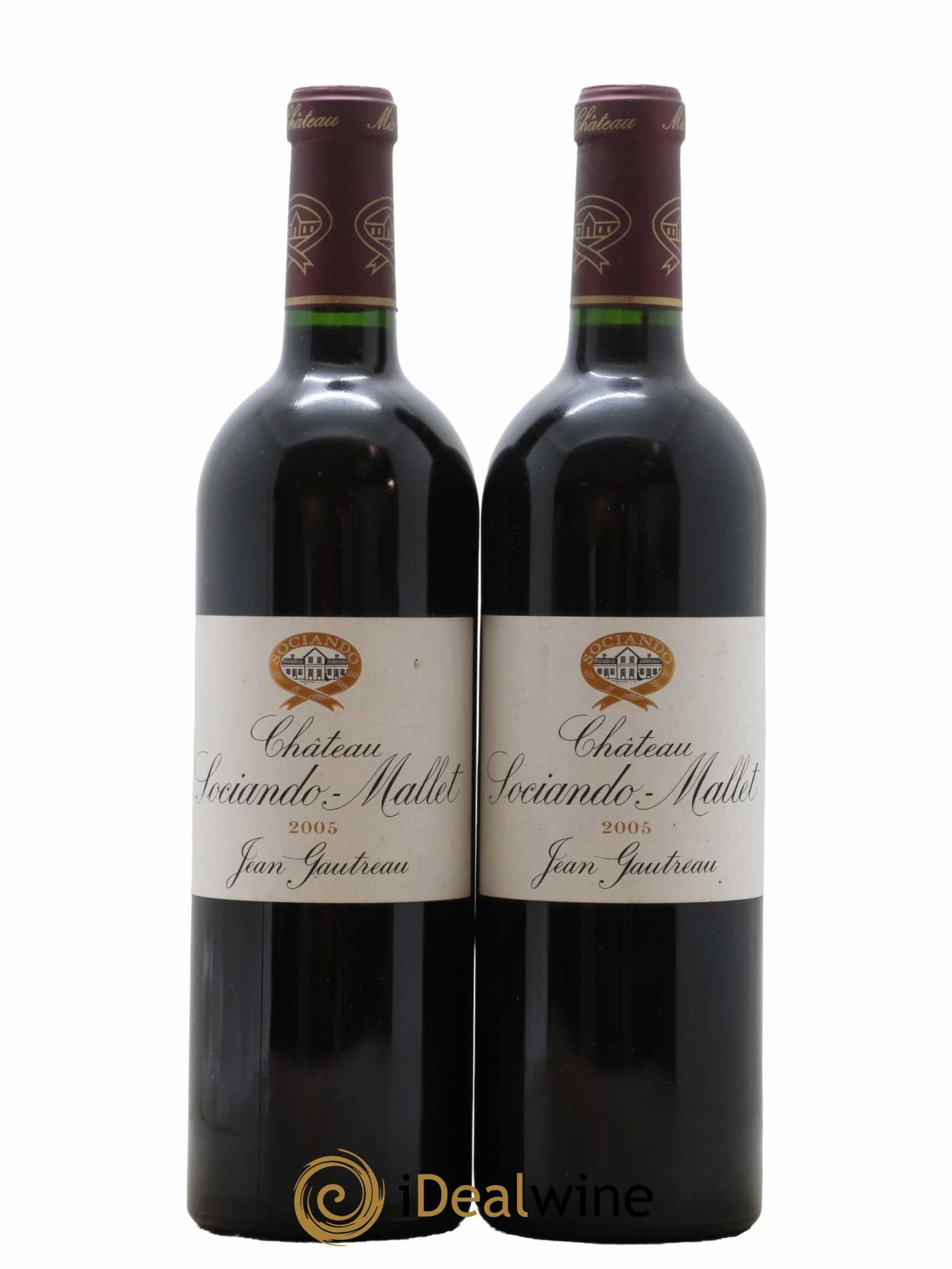 Château Sociando Mallet 2005 - Lot de 2 bouteilles - 0