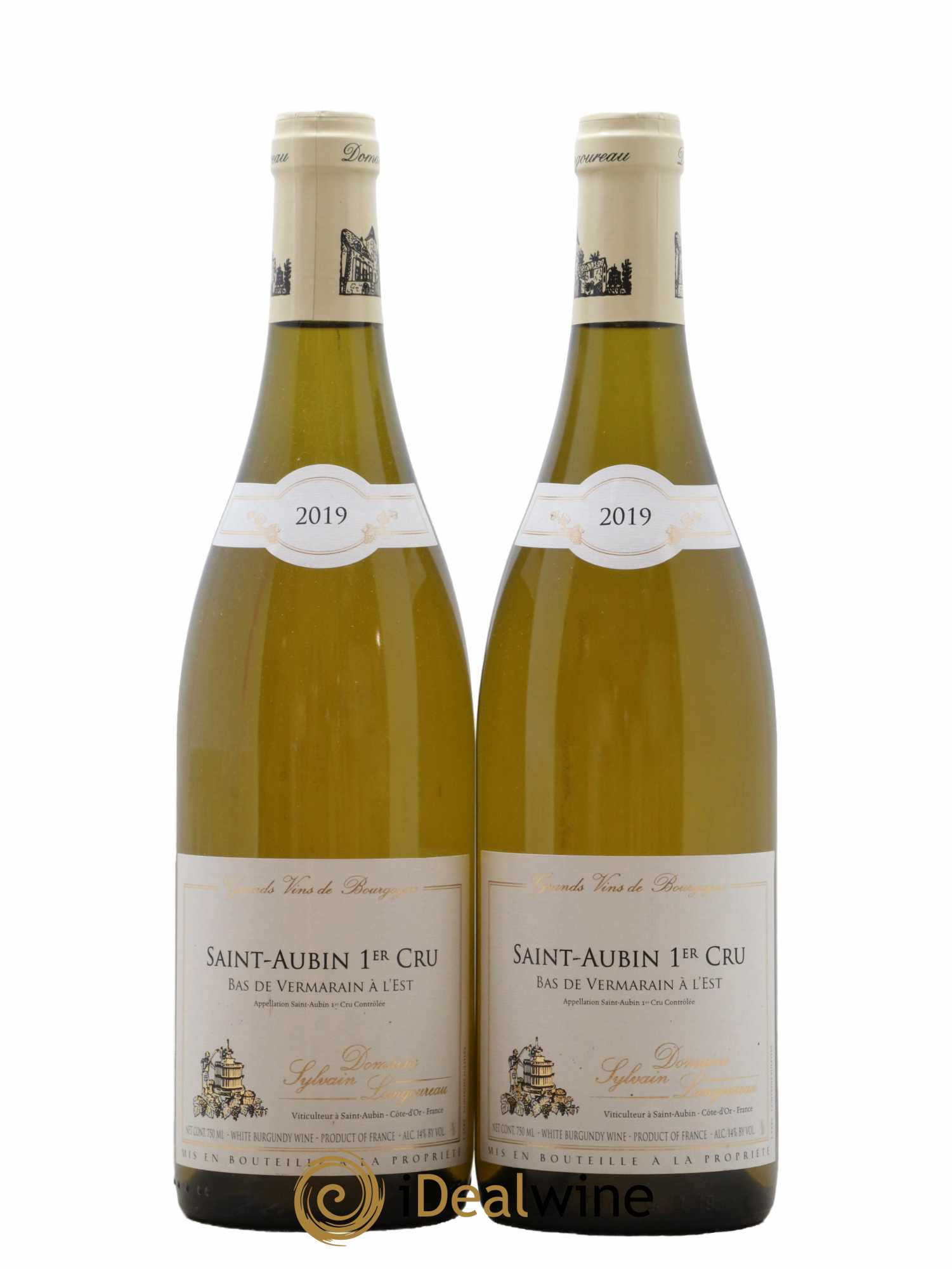 Saint-Aubin 1er Cru Bas de Vermarain À L'Est Domaine Sylvain Langoureaux 2019 - Lot de 2 bouteilles - 0