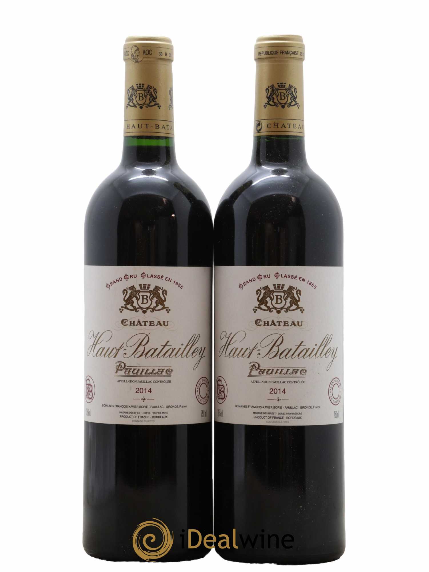 Château Haut Batailley 5ème Grand Cru Classé 2014 - Lot de 2 bouteilles - 0