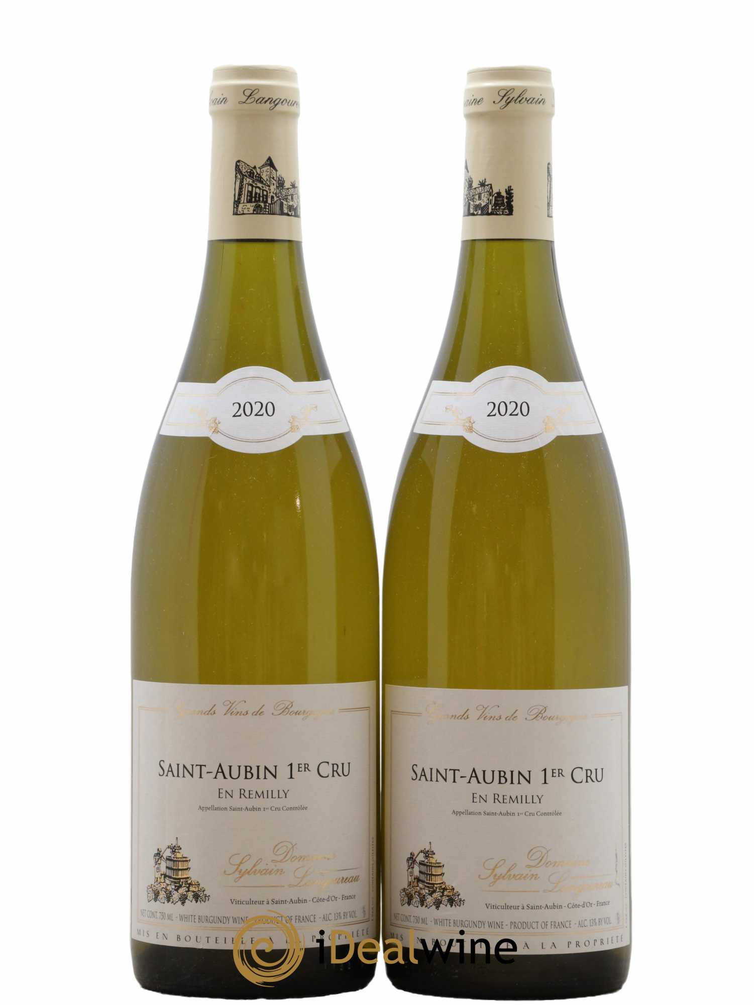 Saint-Aubin 1er Cru En Remilly Domaine Sylvain Langoureaux 2020 - Lot de 2 bouteilles - 0