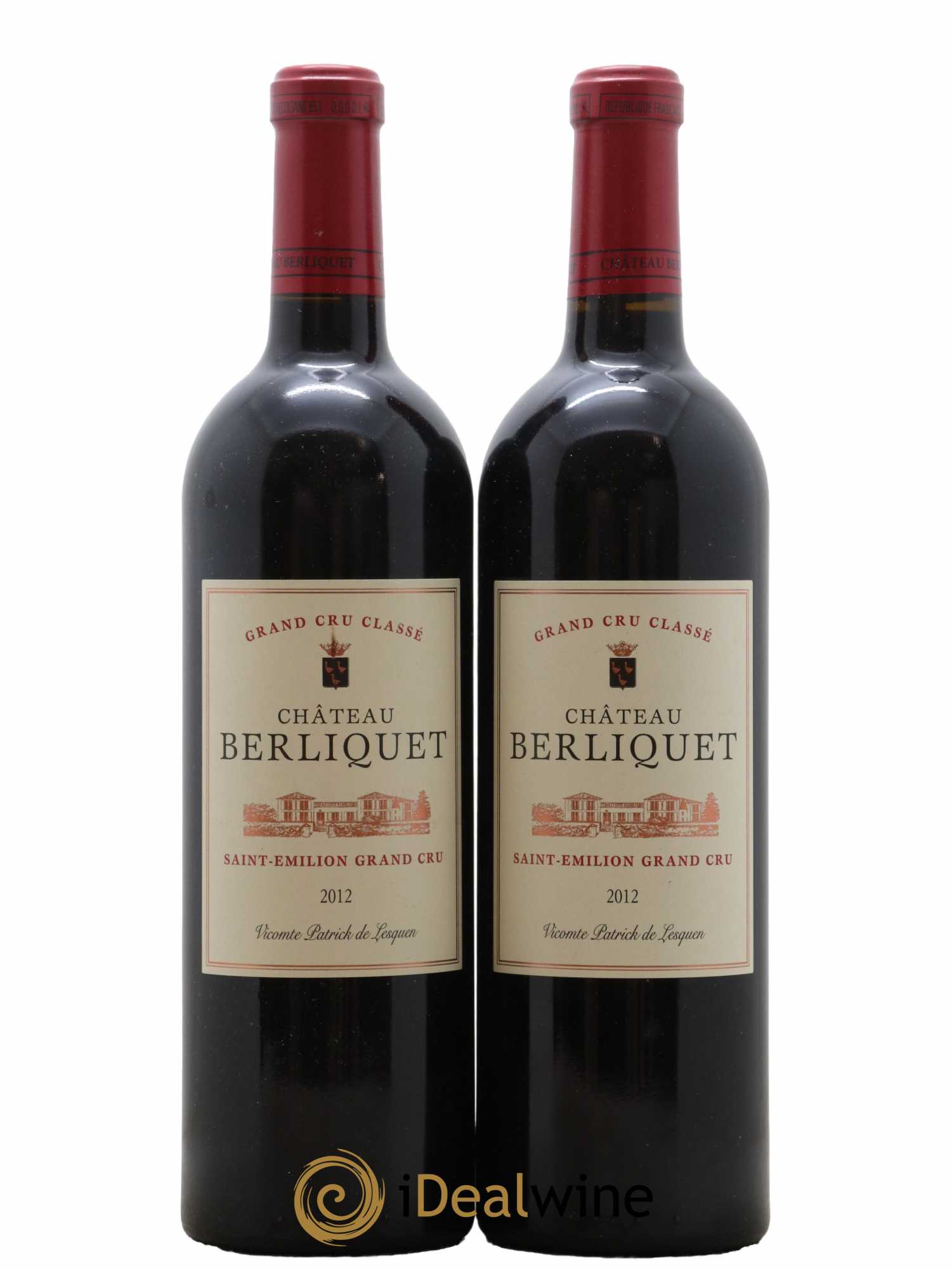 Château Berliquet Grand Cru Classé 2012 - Lot de 2 bouteilles - 0