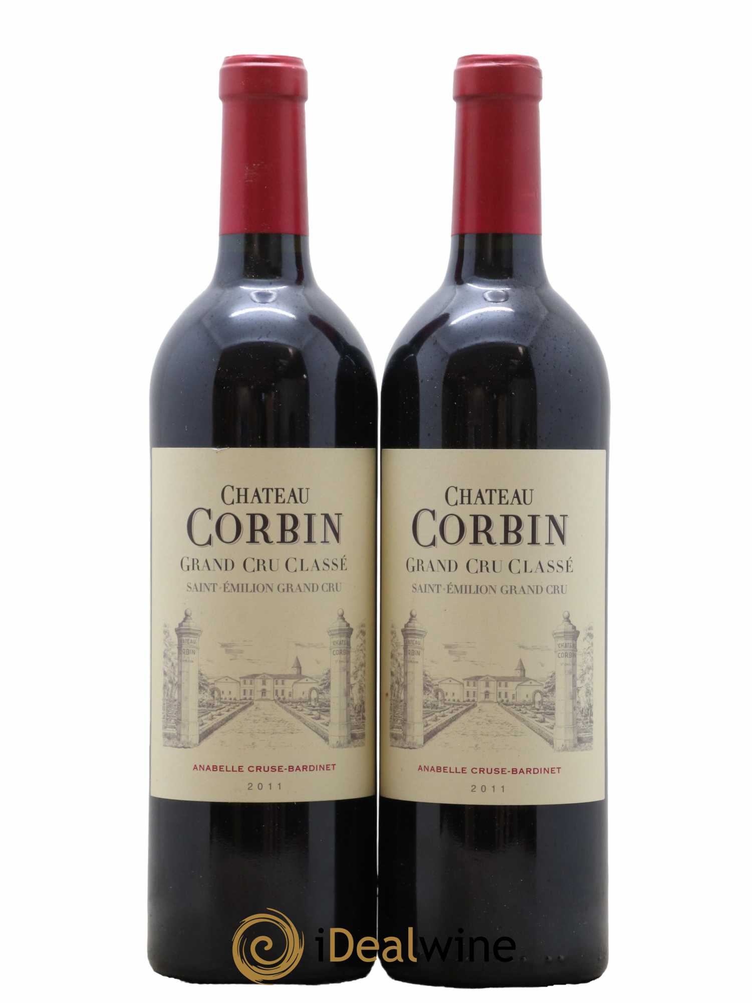 Château Corbin Grand Cru Classé 2011 - Lot de 2 bouteilles - 0