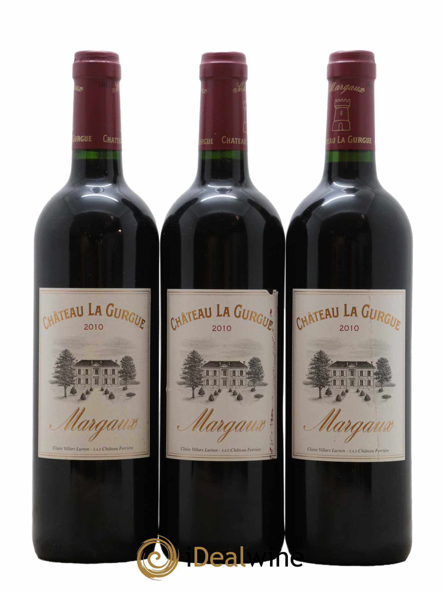 Château la Gurgue Cru Bourgeois 2010 - Lot de 3 bouteilles - 0