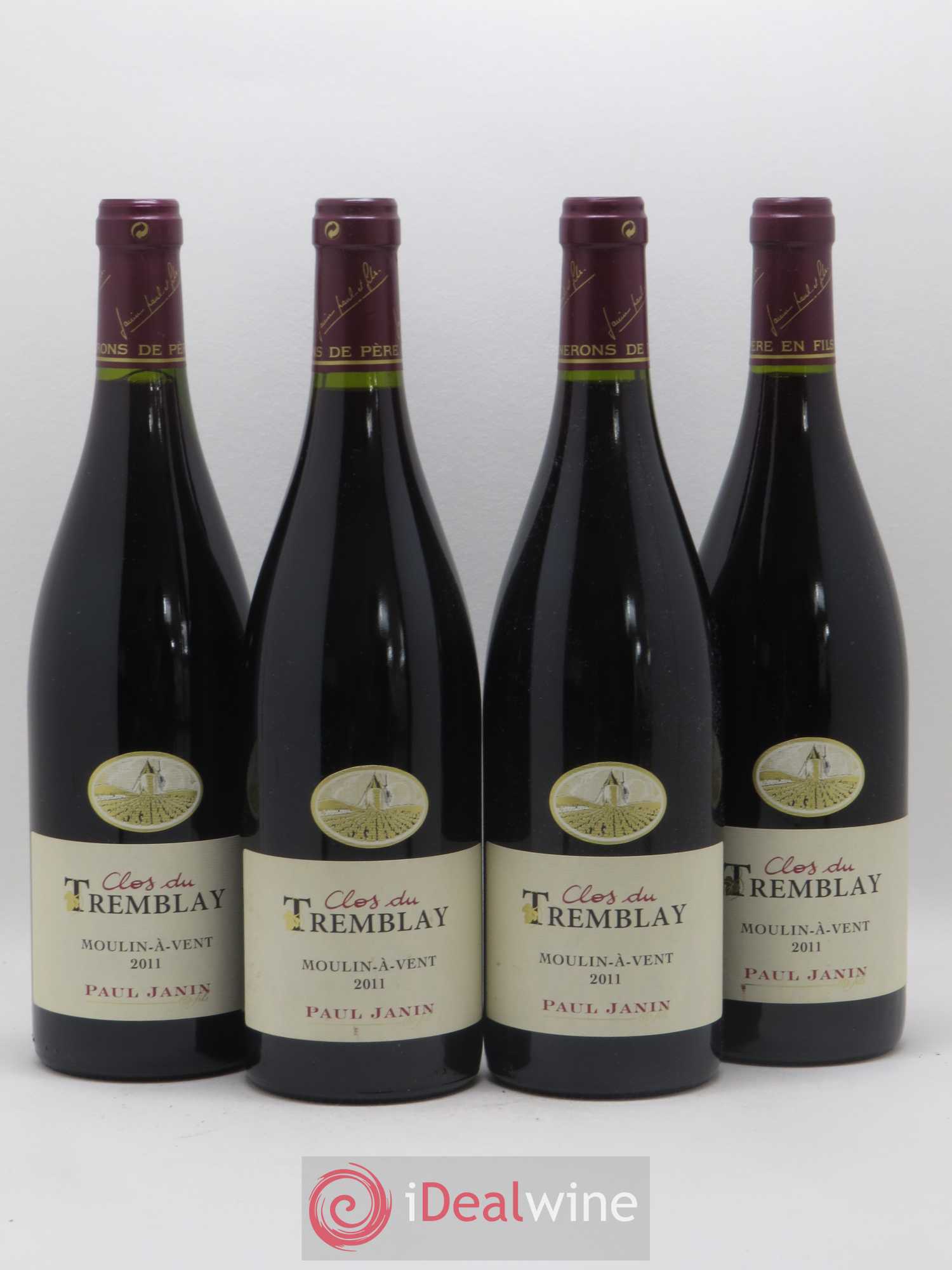 Moulin-à-Vent Clos du Tremblay Paul Janin (Domaine) 2011 - Lot de 4 bouteilles - 0
