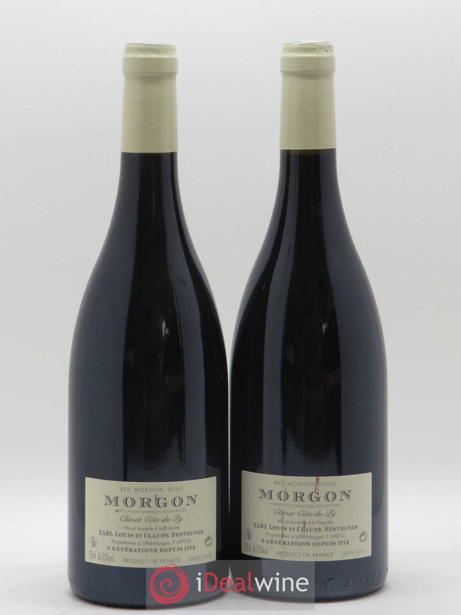 Morgon Côte de Py Javernières Louis-Claude Desvignes 2009 - Lot de 2 bouteilles - 1