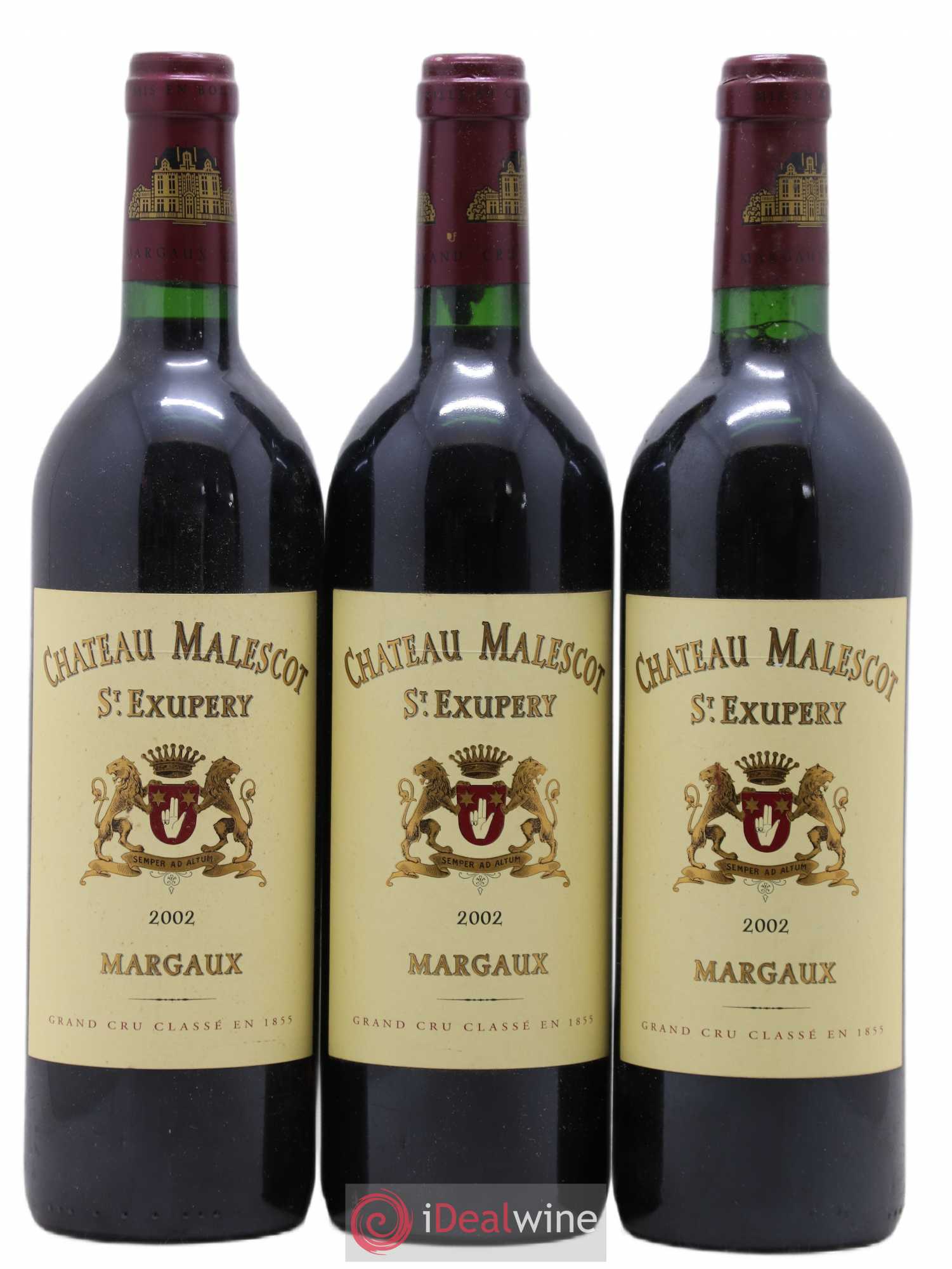 Château Malescot Saint-Exupéry 3ème Grand Cru Classé 2002 - Lot de 3 bouteilles - 0